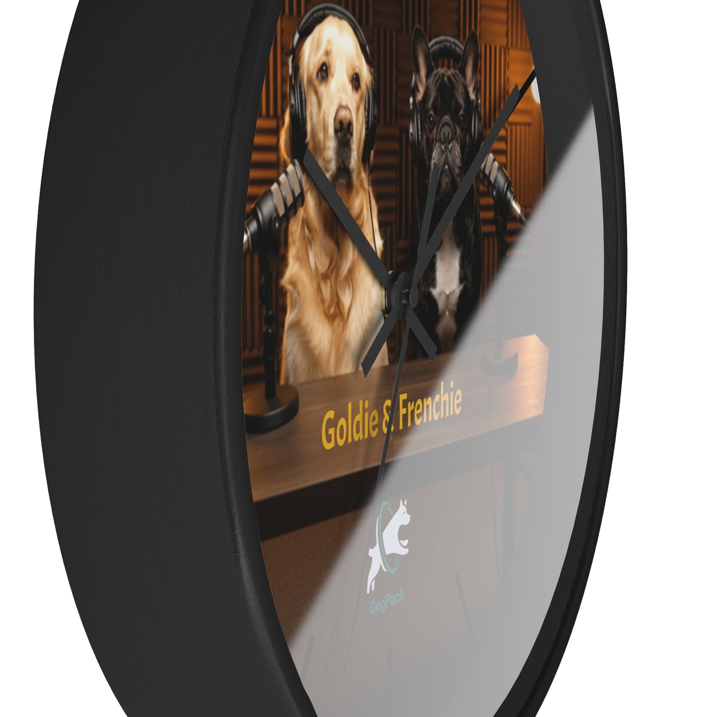 Goldie & Frenchie 'On-Air' Podcast Wall Clock