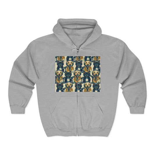 Goldie & Frenchie Podcast Full-Zip Hoodie - Front and Back - Ships from Australia + New Zealand