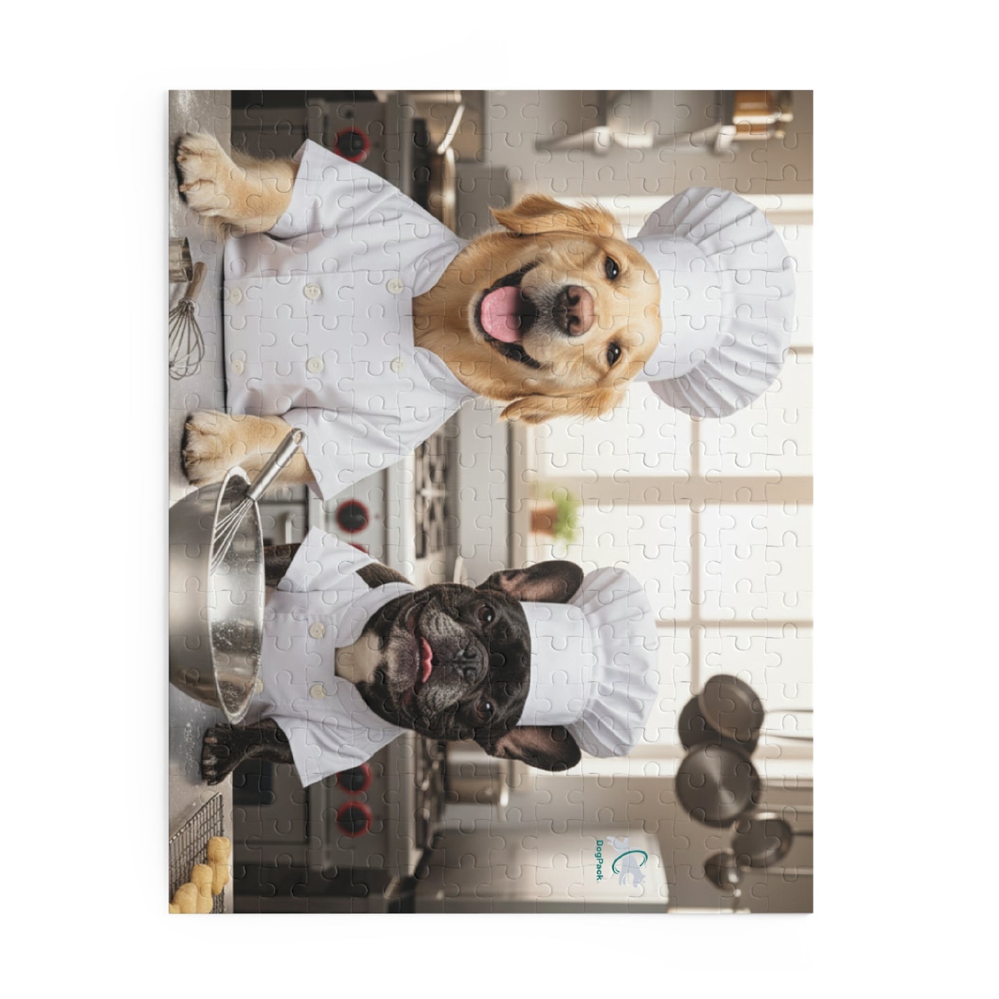 Goldie & Frenchie 'Helping in the Kitchen' Puzzle - 120/252/500 - Piece Jigsaw Puzzle