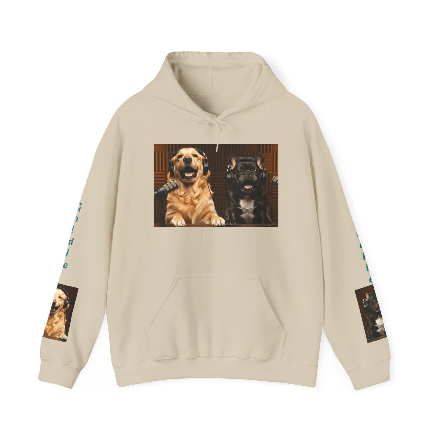 Goldie & Frenchie Hoodie — "Love G&F" Back and Front