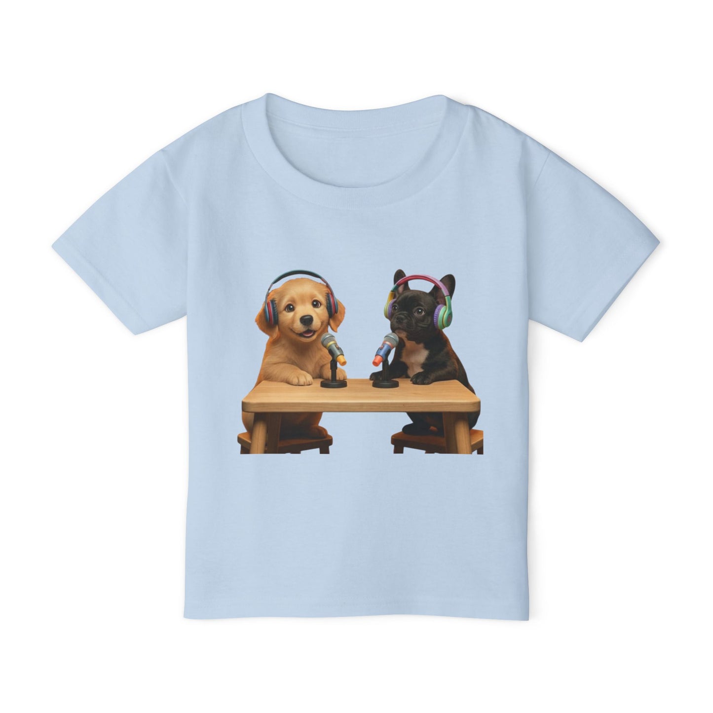 Goldie & Frenchie 'Animated Puppies' Toddler T‑Shirt Front & Back