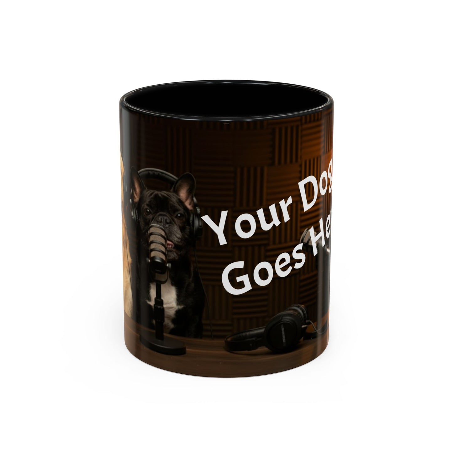 Goldie & Frenchie Custom Accent Coffee Mug – Choose your Color Interior and Send in your Pic (11/15oz)