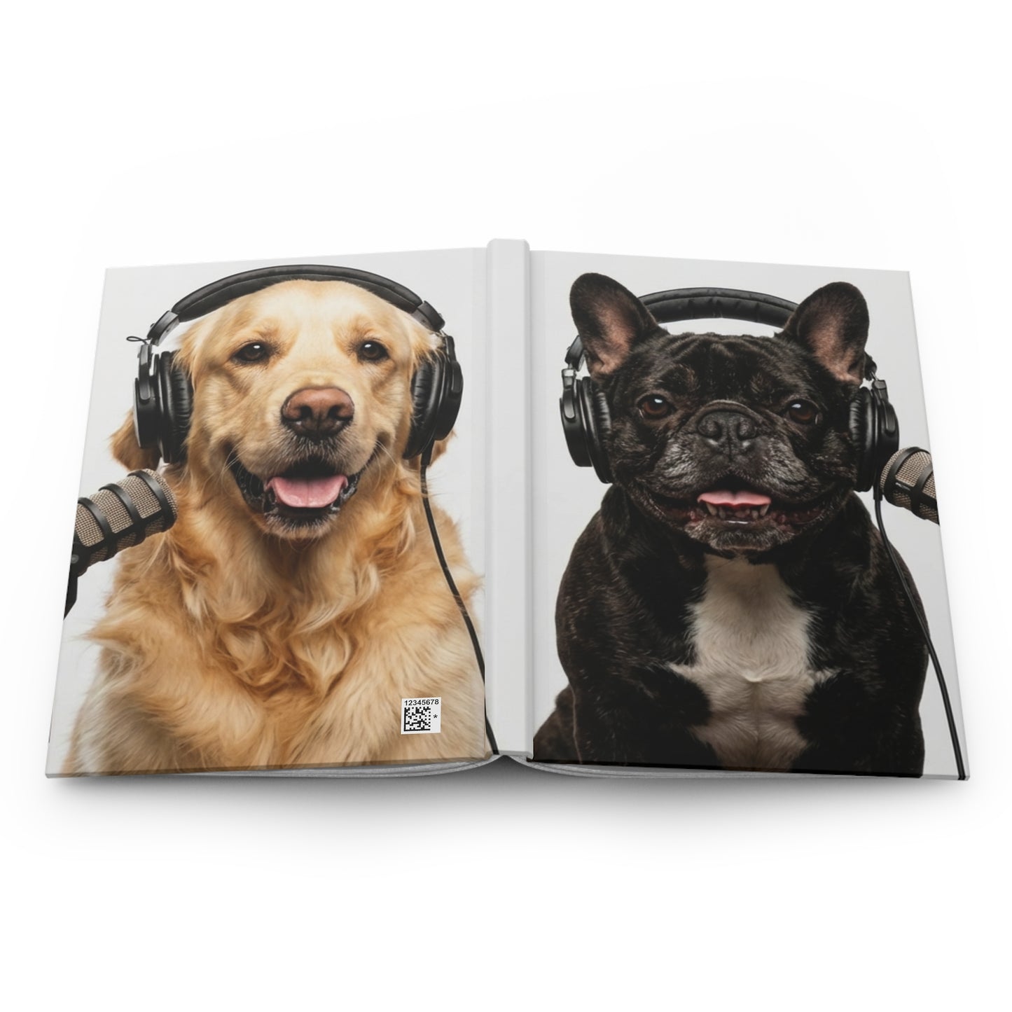 Goldie & Frenchie Smiling Hardcover Notebook