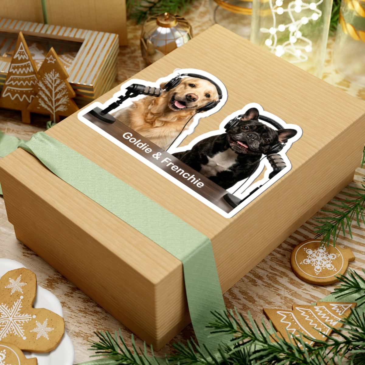 Goldie & Frenchie Smiling Sticker