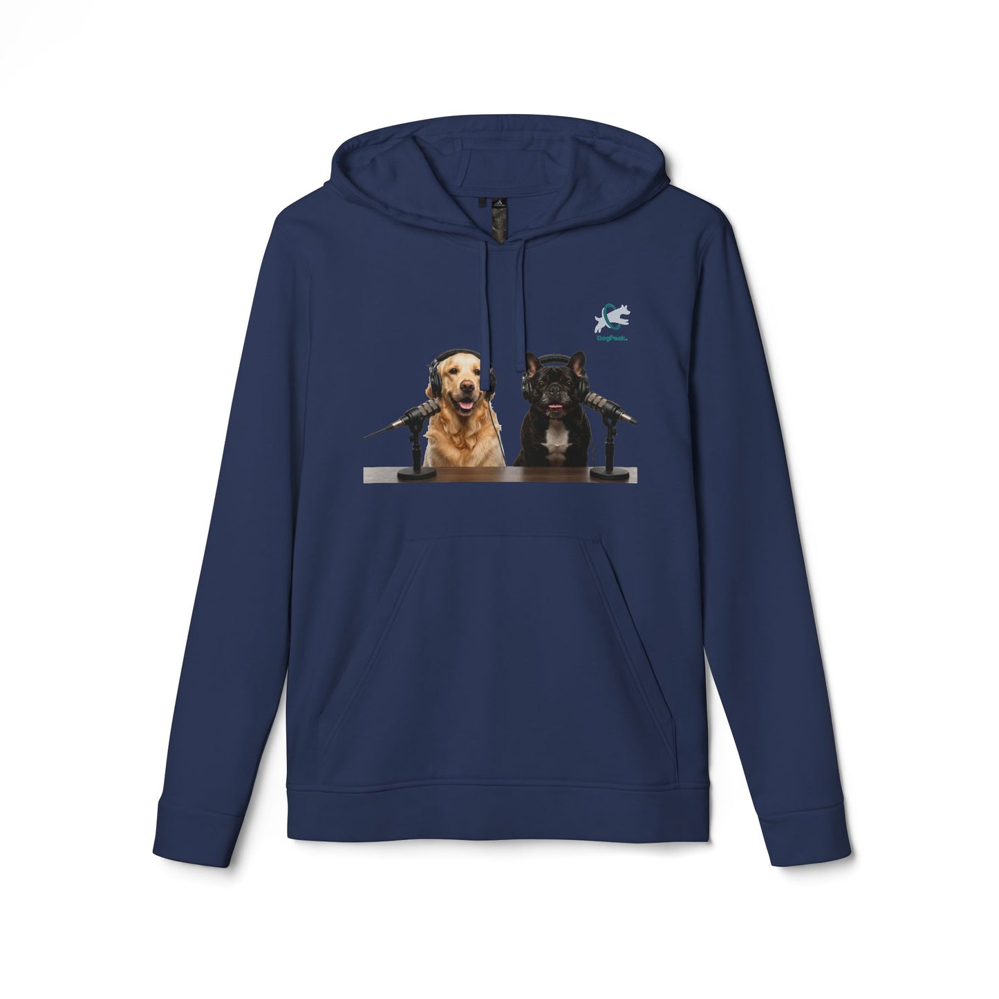 Goldie & Frenchie™ with DogPack® Logo Hoodie | Customized adidas sweatshirt