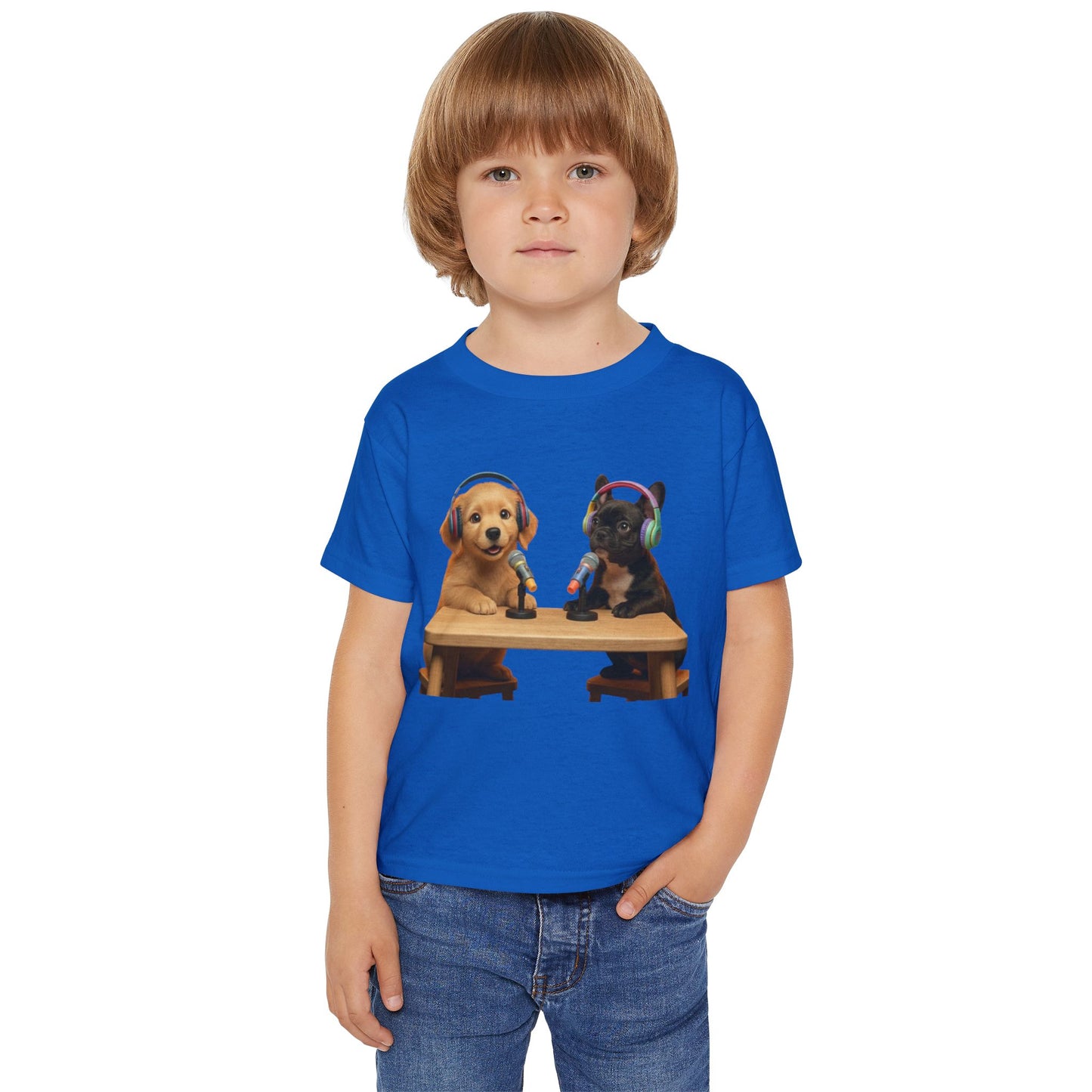 Goldie & Frenchie 'Animated Puppies' Toddler T‑Shirt Front & Back