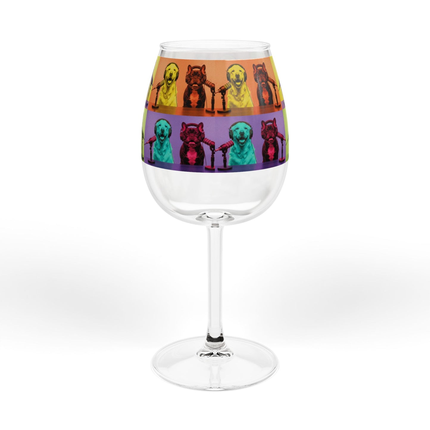 Goldie & Frenchie Warhol Inspired 12oz (350ml) Wine Glass