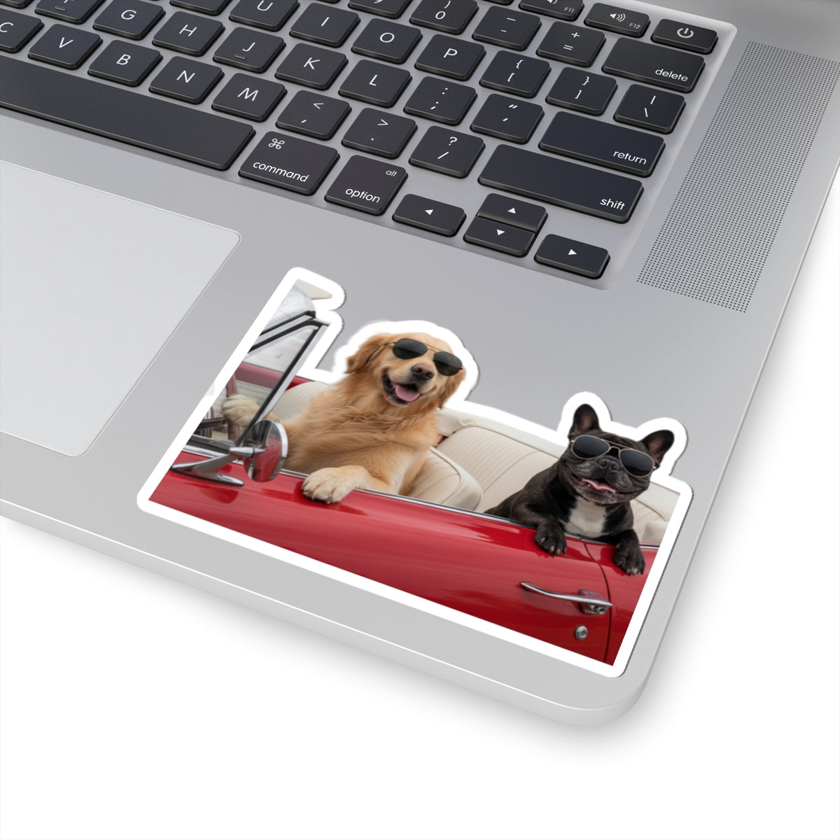 Goldie & Frenchie Top Down - Kiss-Cut Sticker