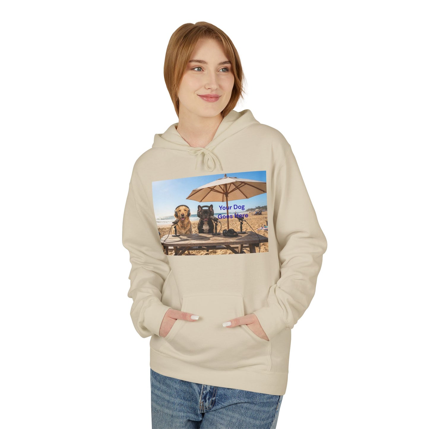 Custom Goldie & Frenchie with Your Dog! Soft Style Podcast Hoodie