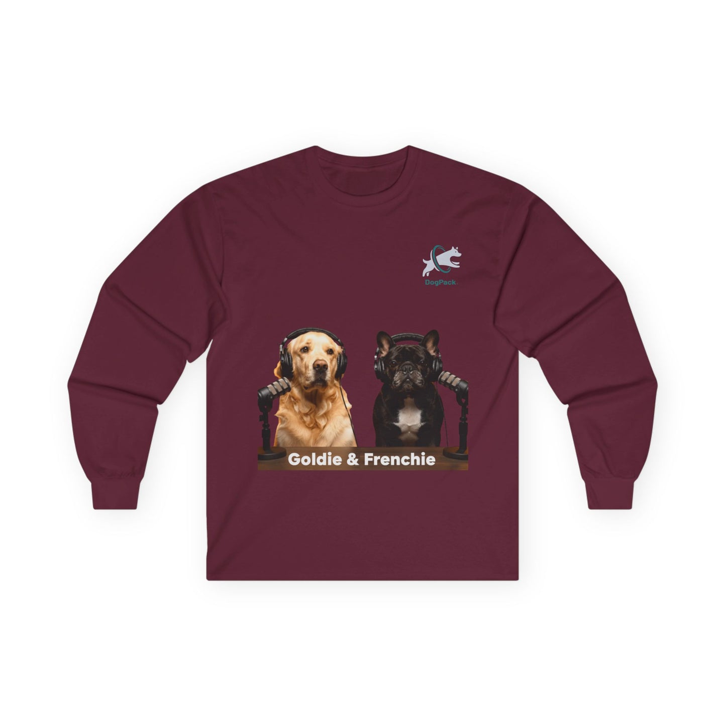 Goldie & Frenchie Long Sleeve Tee - Front and Back