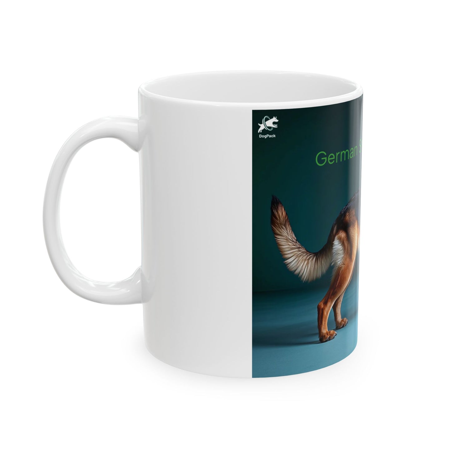 German Shepherd Ceramic Mug — Alsatian Dog Breed Coffee Cup (11oz, 15oz)