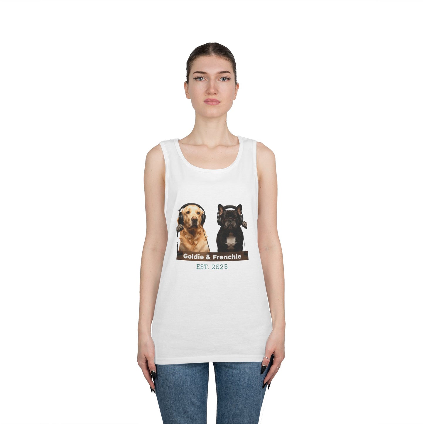 Goldie & Frenchie Front and Back Tank Top - Unisex