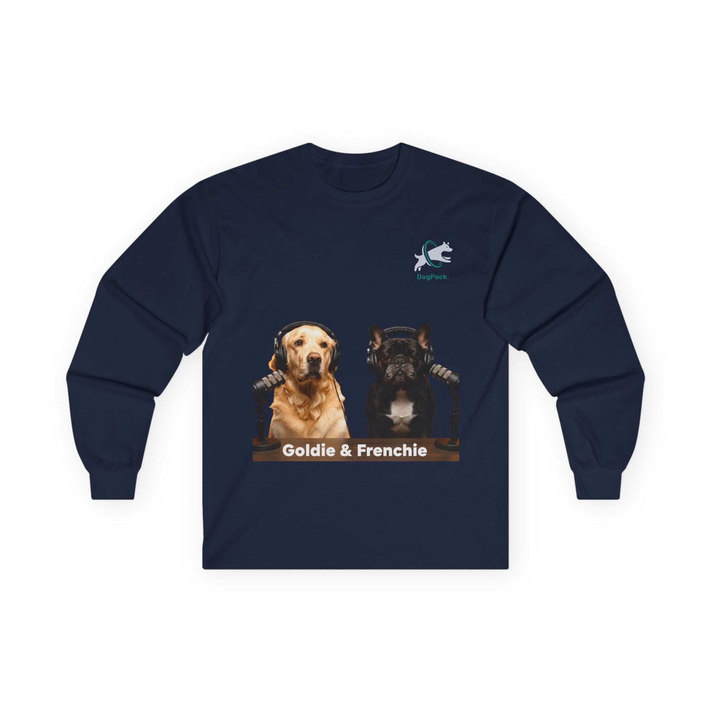 Goldie & Frenchie Long Sleeve Tee - Front and Back