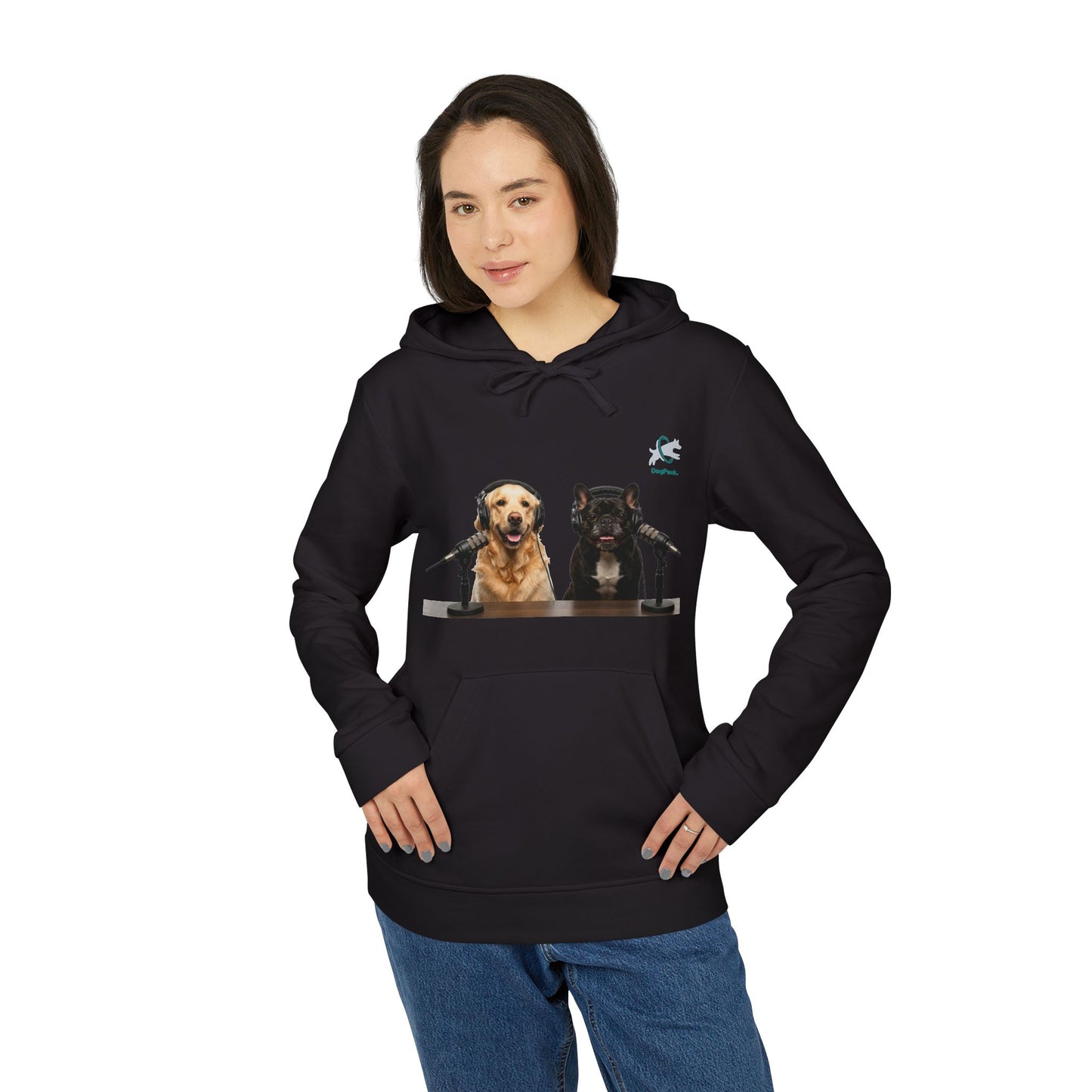 Goldie & Frenchie™ with DogPack® Logo Hoodie | Customized adidas sweatshirt