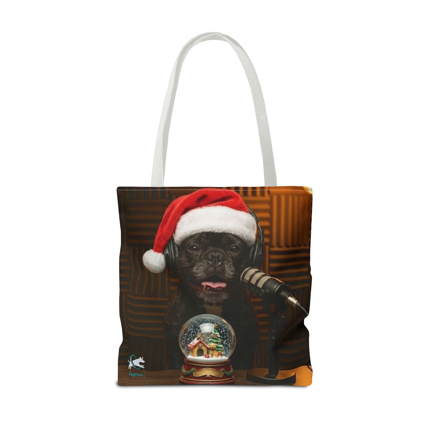 Goldie & Frenchie Smiling Christmas Tote Bag