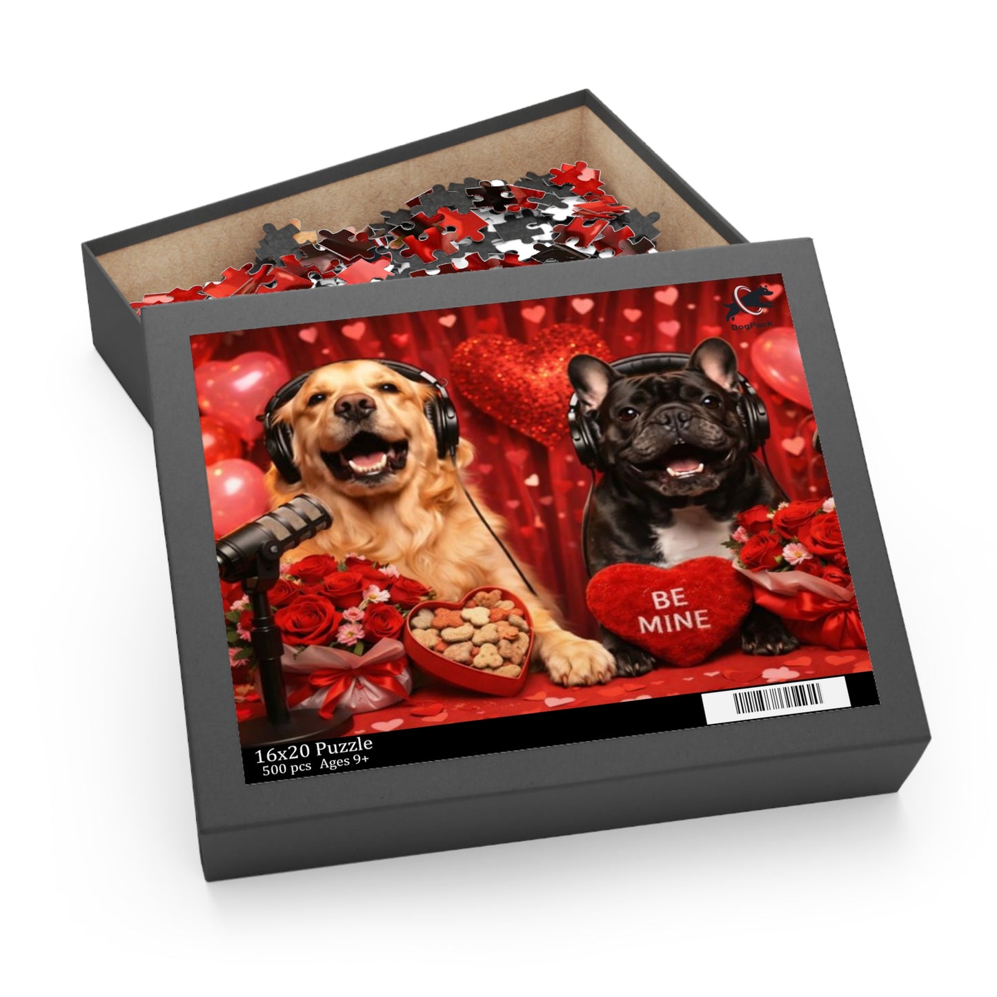 Goldie & Frenchie 'Be my Valentine' Puzzle — 120/252/500-Piece Jigsaw