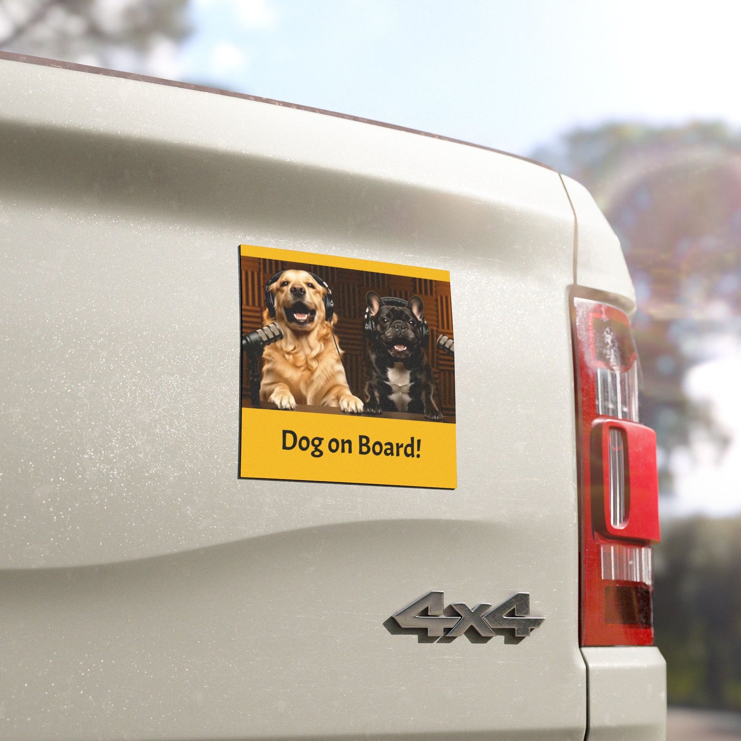 Goldie & Frenchie Car Magnet — "Dog on Board!"