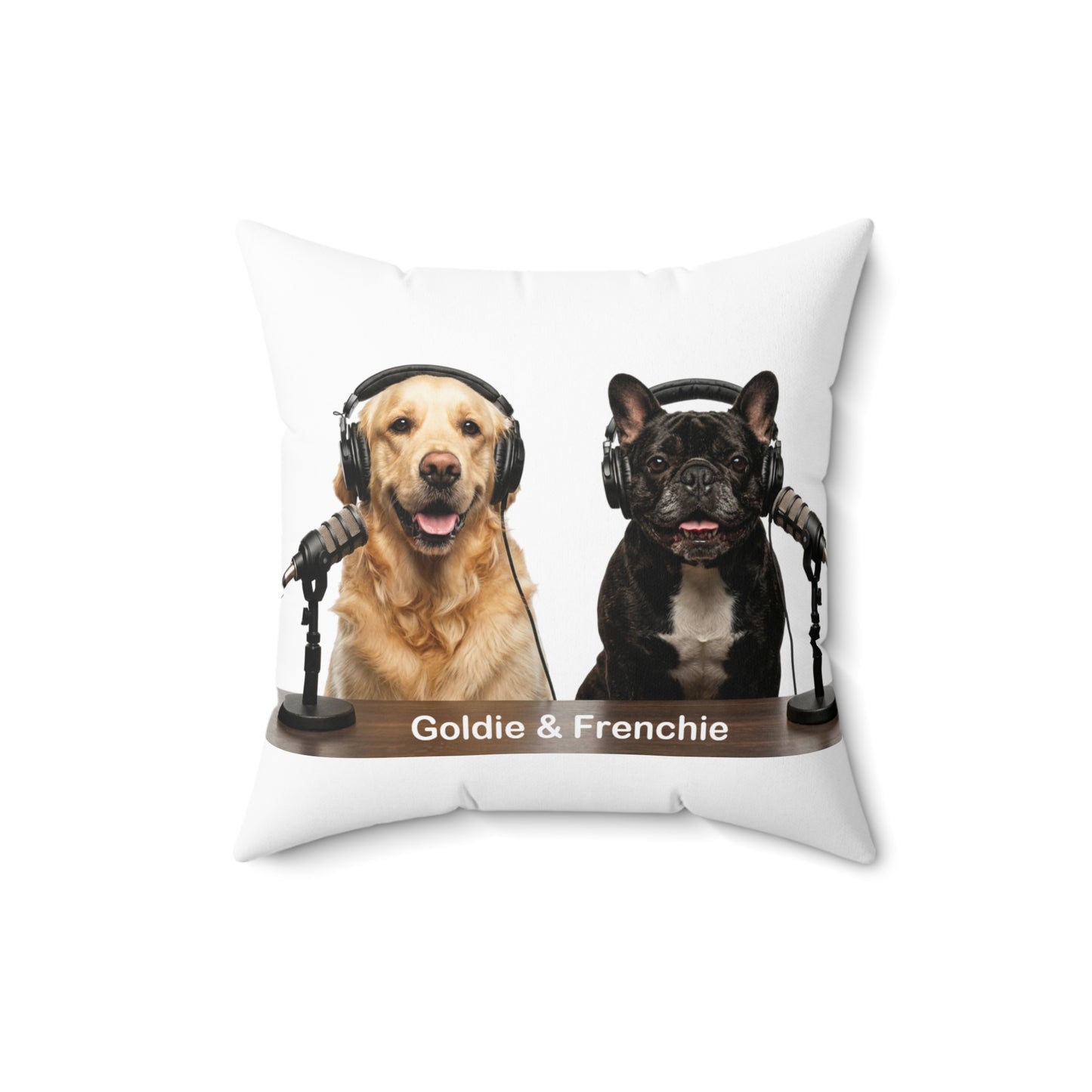 Goldie & Frenchie DogPack Podcast Pillow