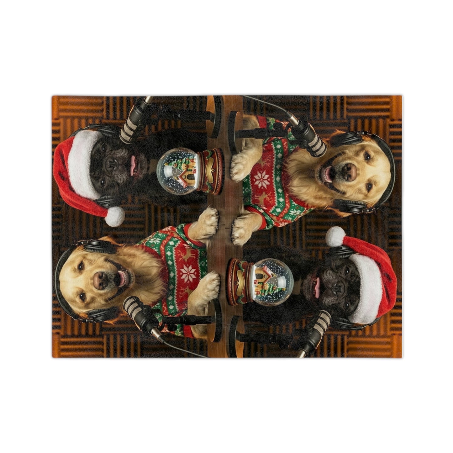 Goldie & Frenchie Velveteen Blanket – Christmas design!