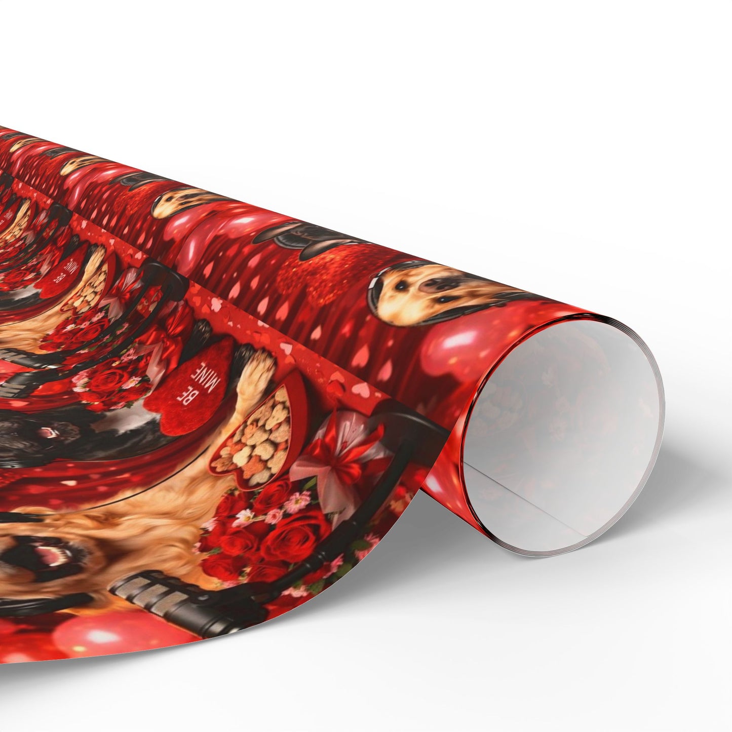 Goldie & Frenchie 'Be My Valentine' Wrapping Paper Roll — Dog Podcast Inspired Gift Wrap