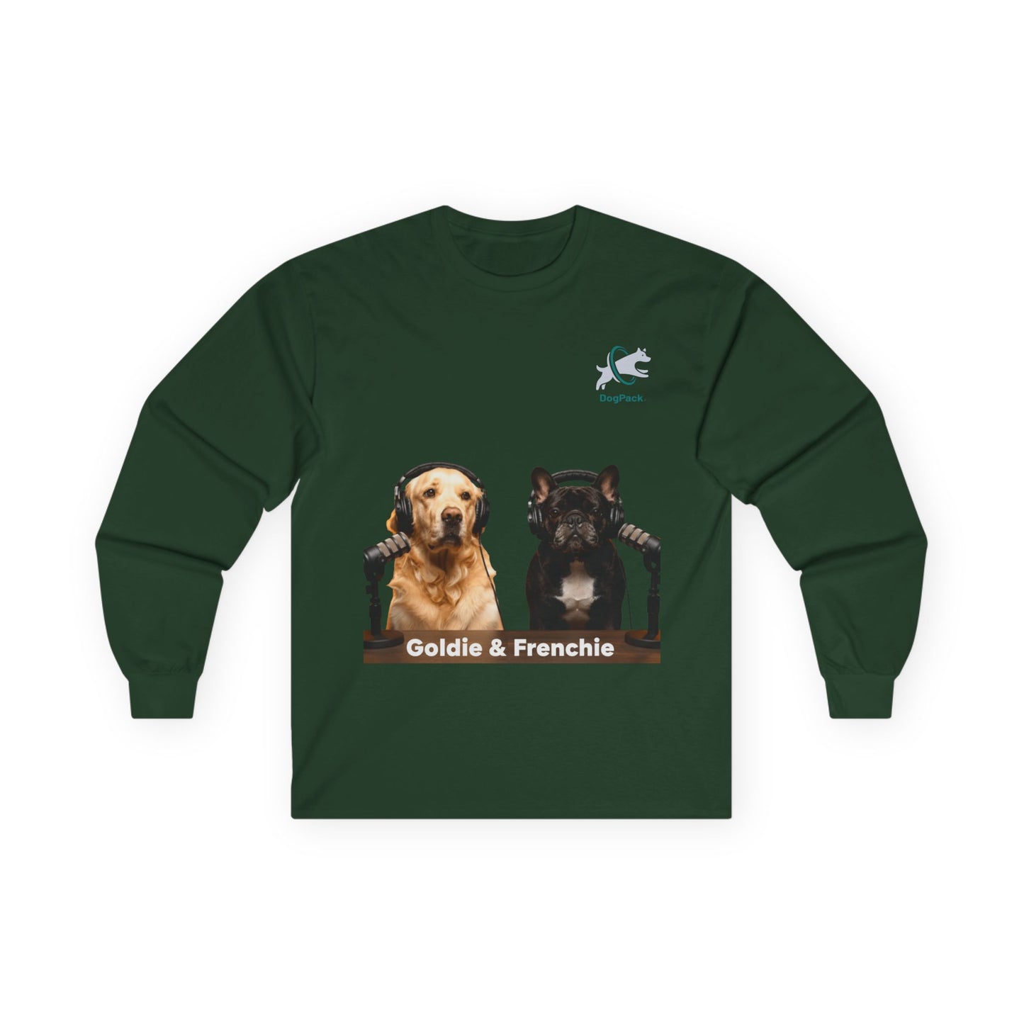 Goldie & Frenchie Long Sleeve Tee - Front and Back