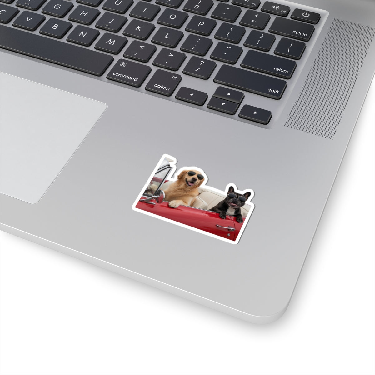 Goldie & Frenchie Top Down - Kiss-Cut Sticker