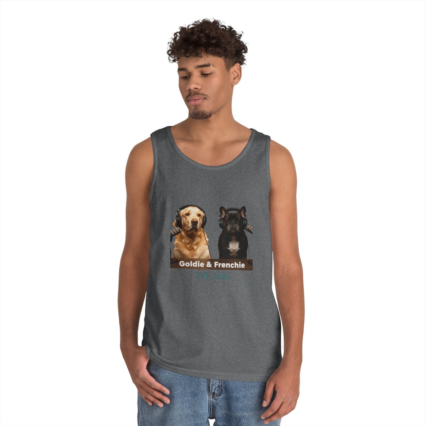 Goldie & Frenchie Front and Back Tank Top - Unisex