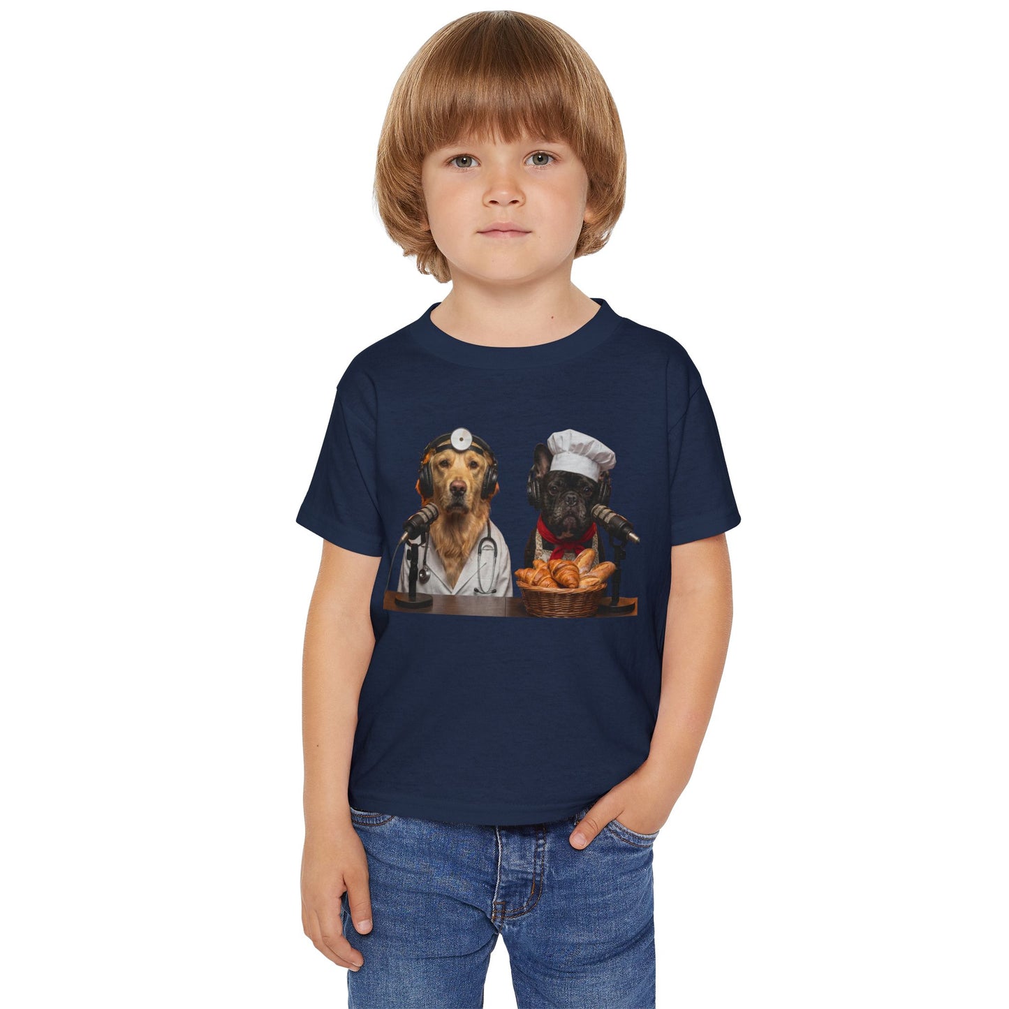 Goldie the Doctor & Frenchie the Baker Toddler T‑Shirt - Front & Back Print