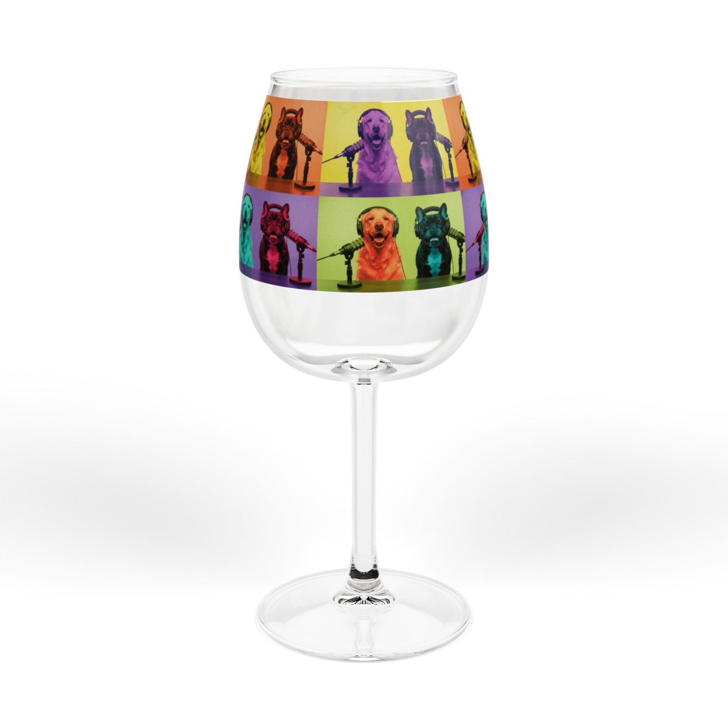 Goldie & Frenchie Warhol Inspired 12oz (350ml) Wine Glass