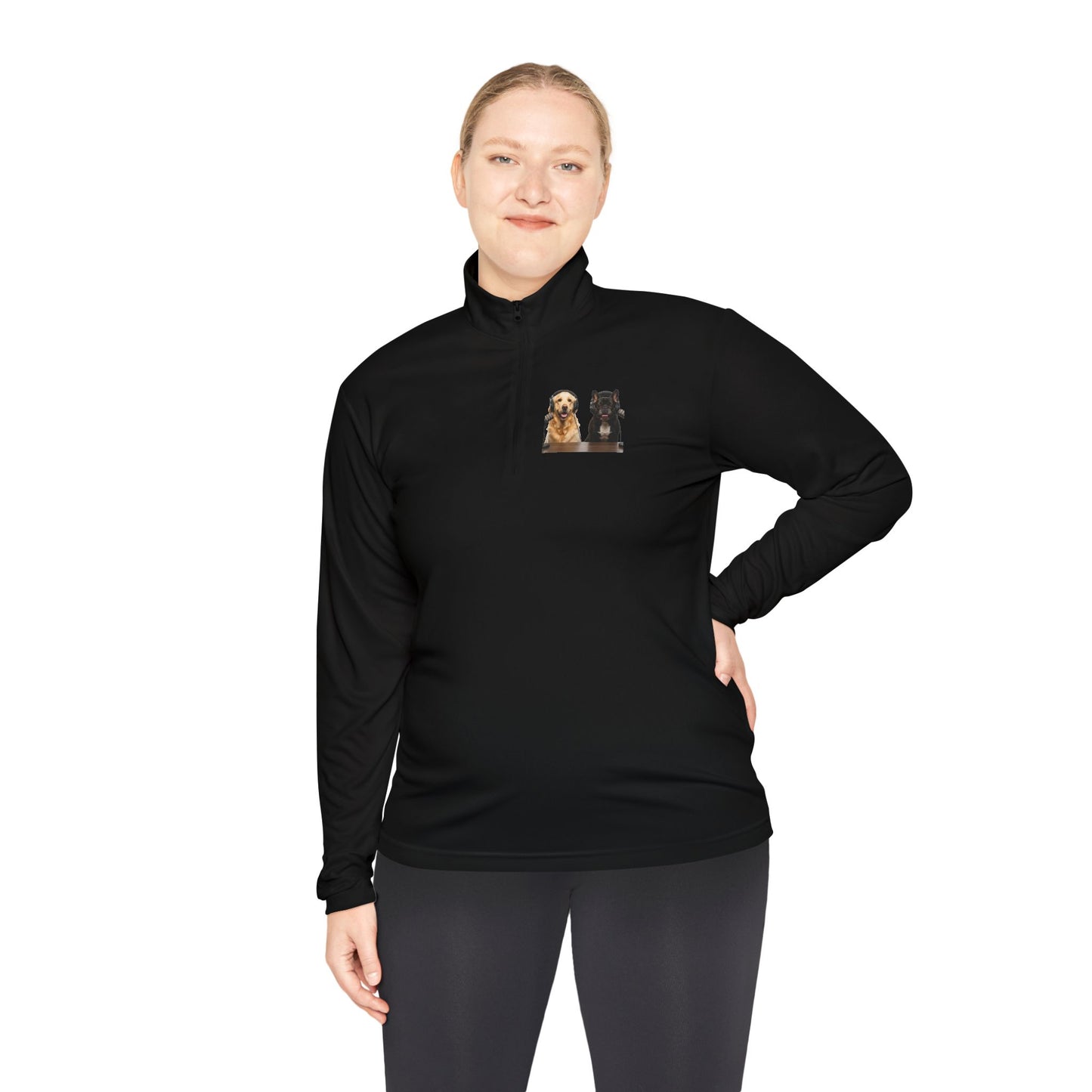 'Goldie & Frenchie' Quarter-Zip Pullover