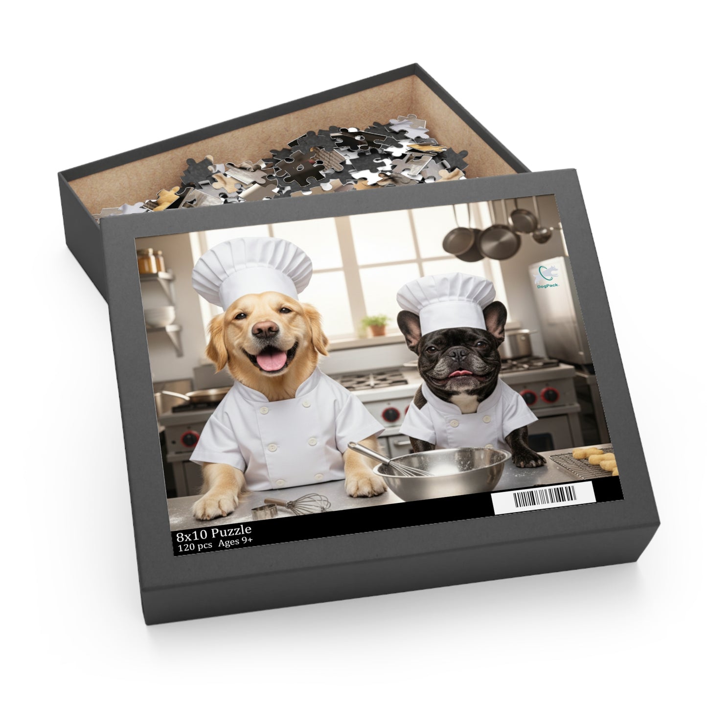 Goldie & Frenchie 'Helping in the Kitchen' Puzzle - 120/252/500 - Piece Jigsaw Puzzle