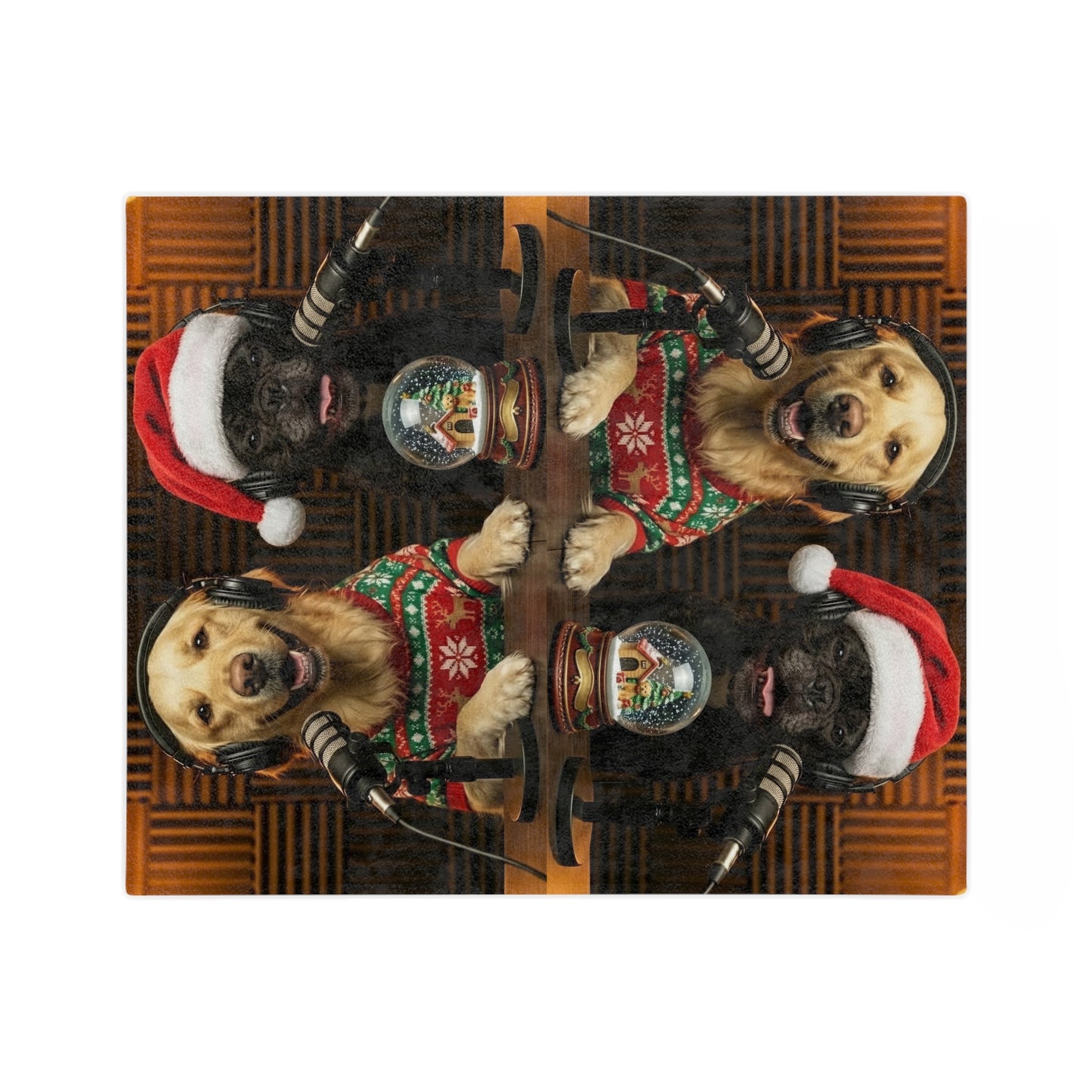 Goldie & Frenchie Velveteen Blanket – Christmas design!