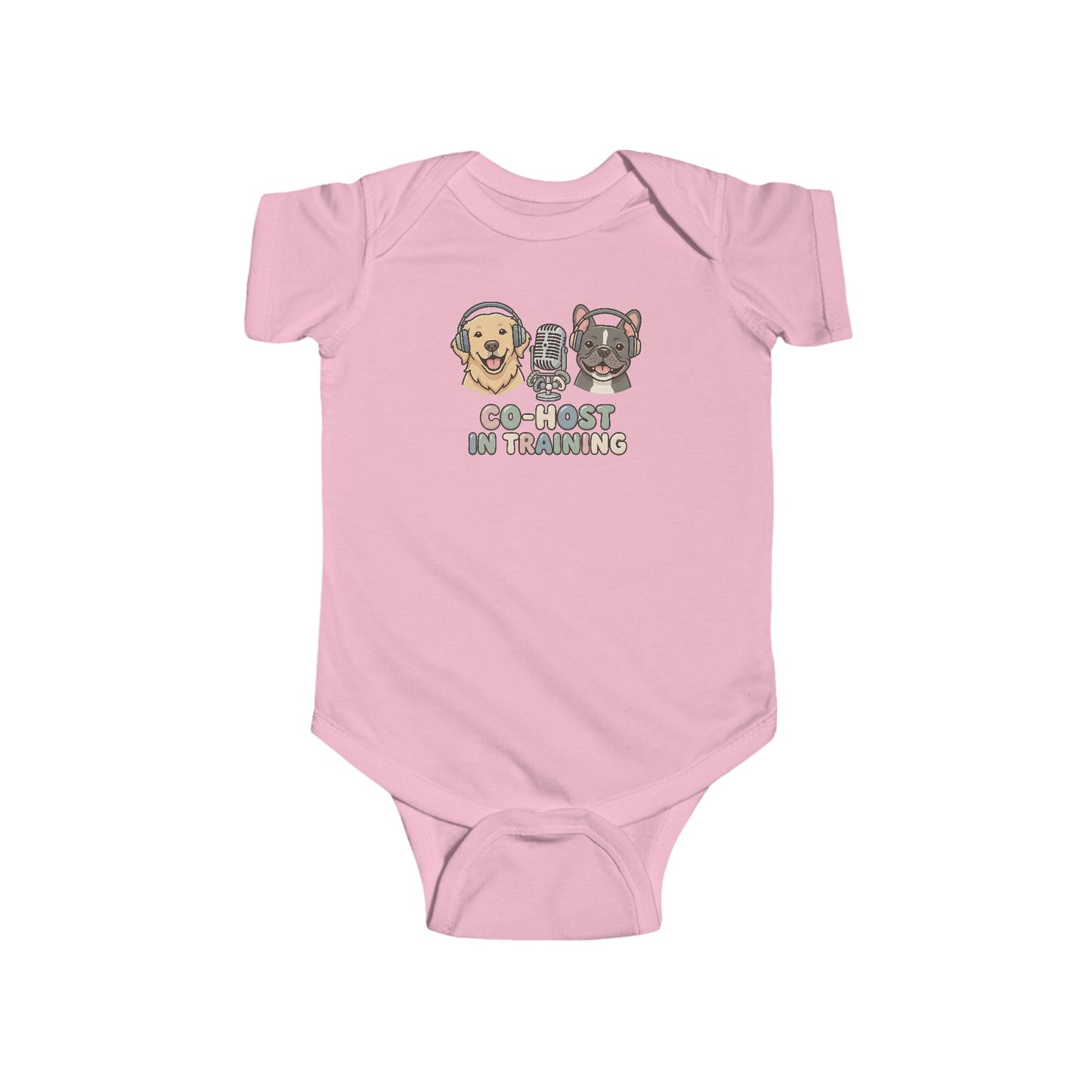 Goldie & Frenchie Baby Bodysuit — Co-host In Training