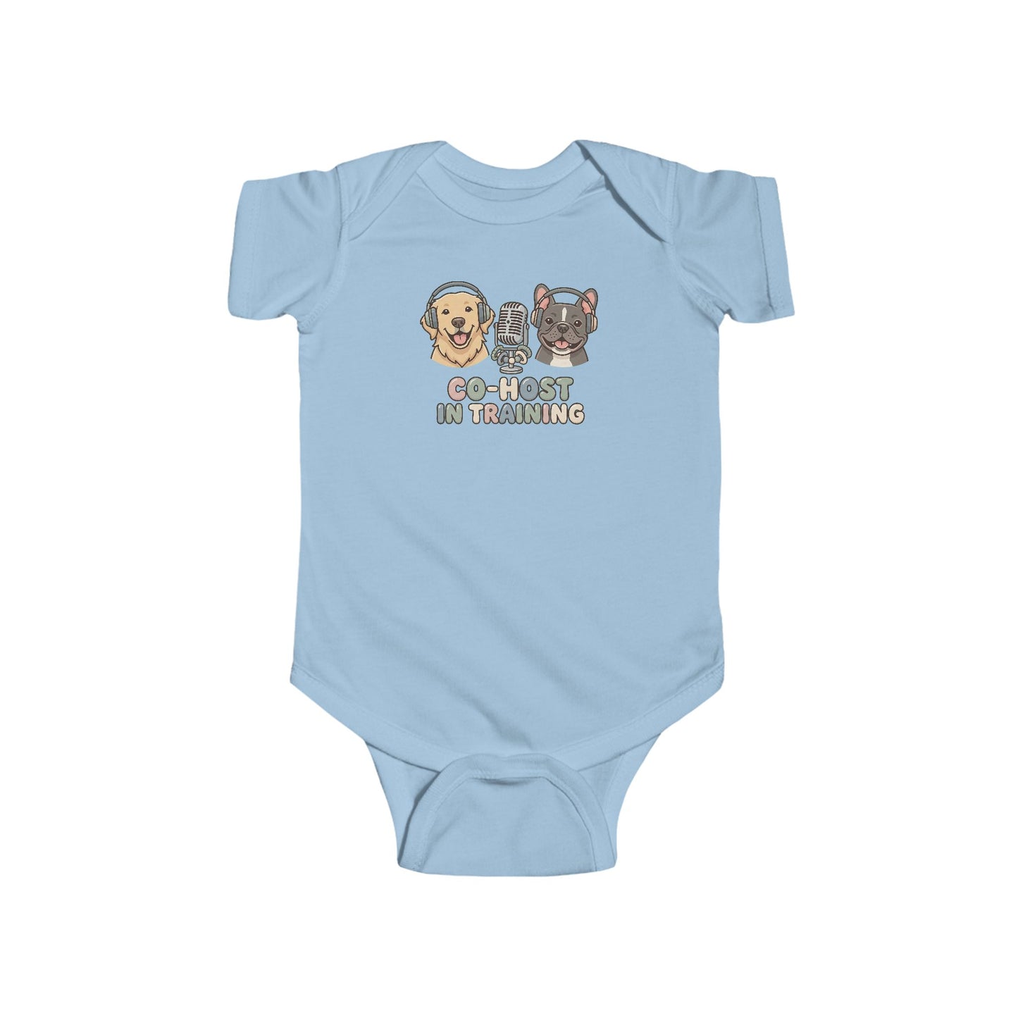Goldie & Frenchie Baby Bodysuit — Co-host In Training
