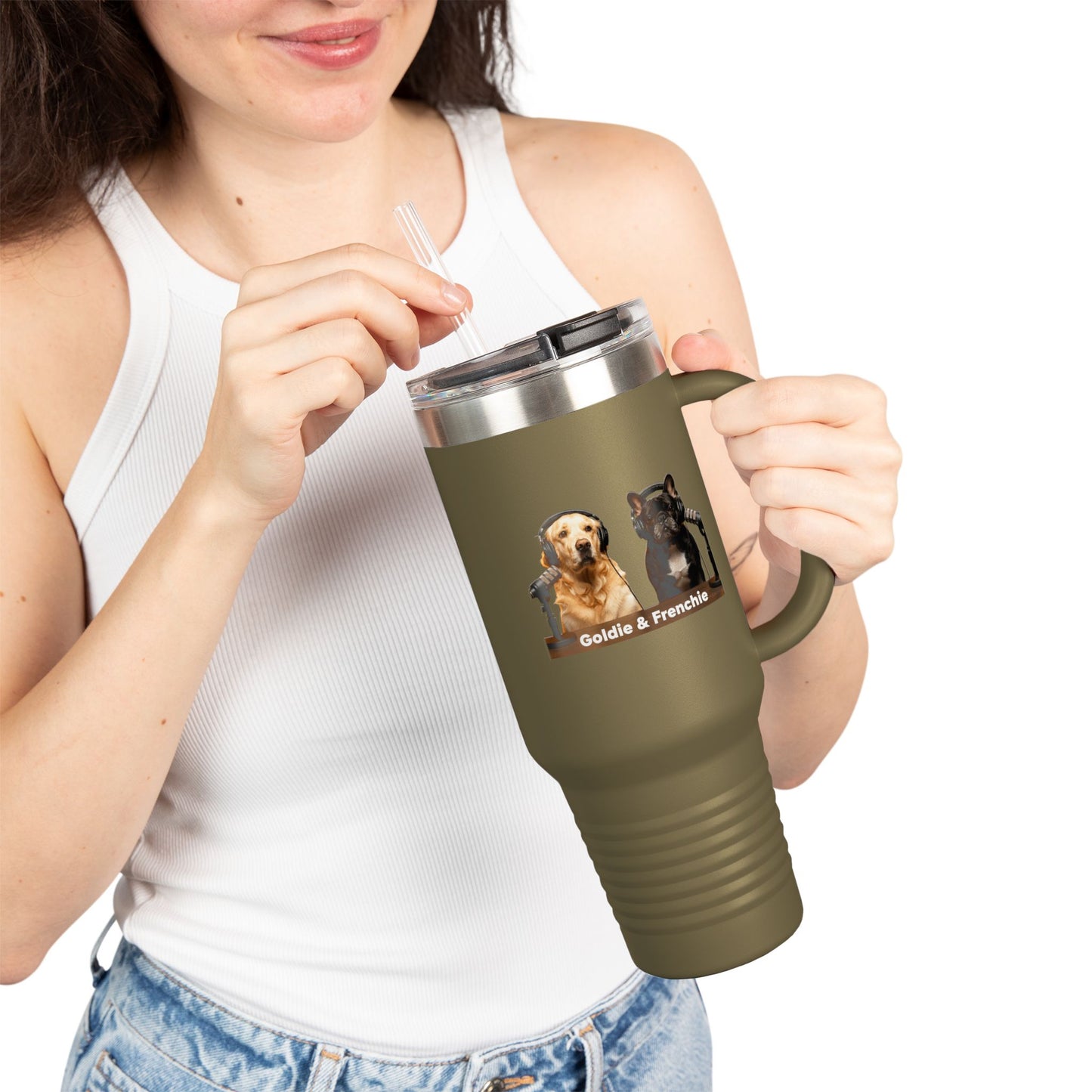 Goldie & Frenchie 40oz Insulated Travel Mug