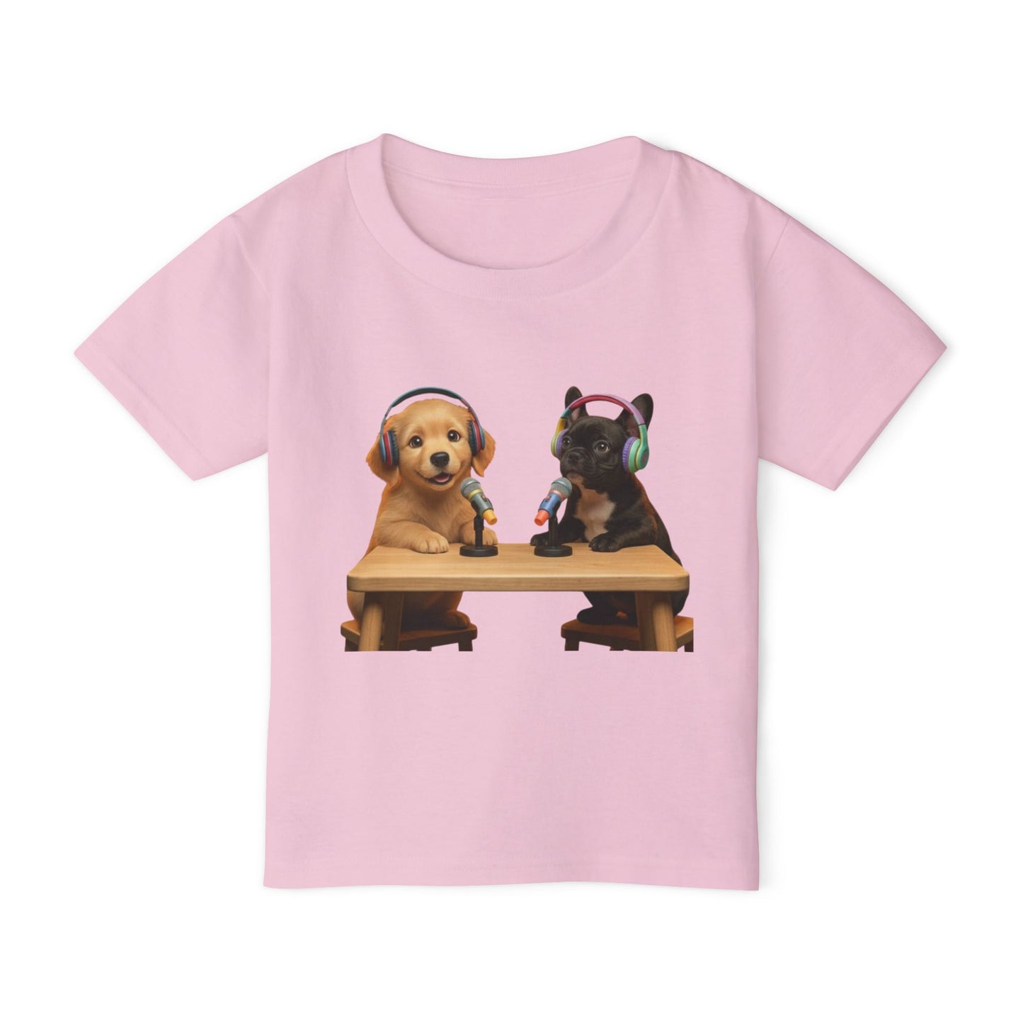 Goldie & Frenchie 'Animated Puppies' Toddler T‑Shirt Front & Back