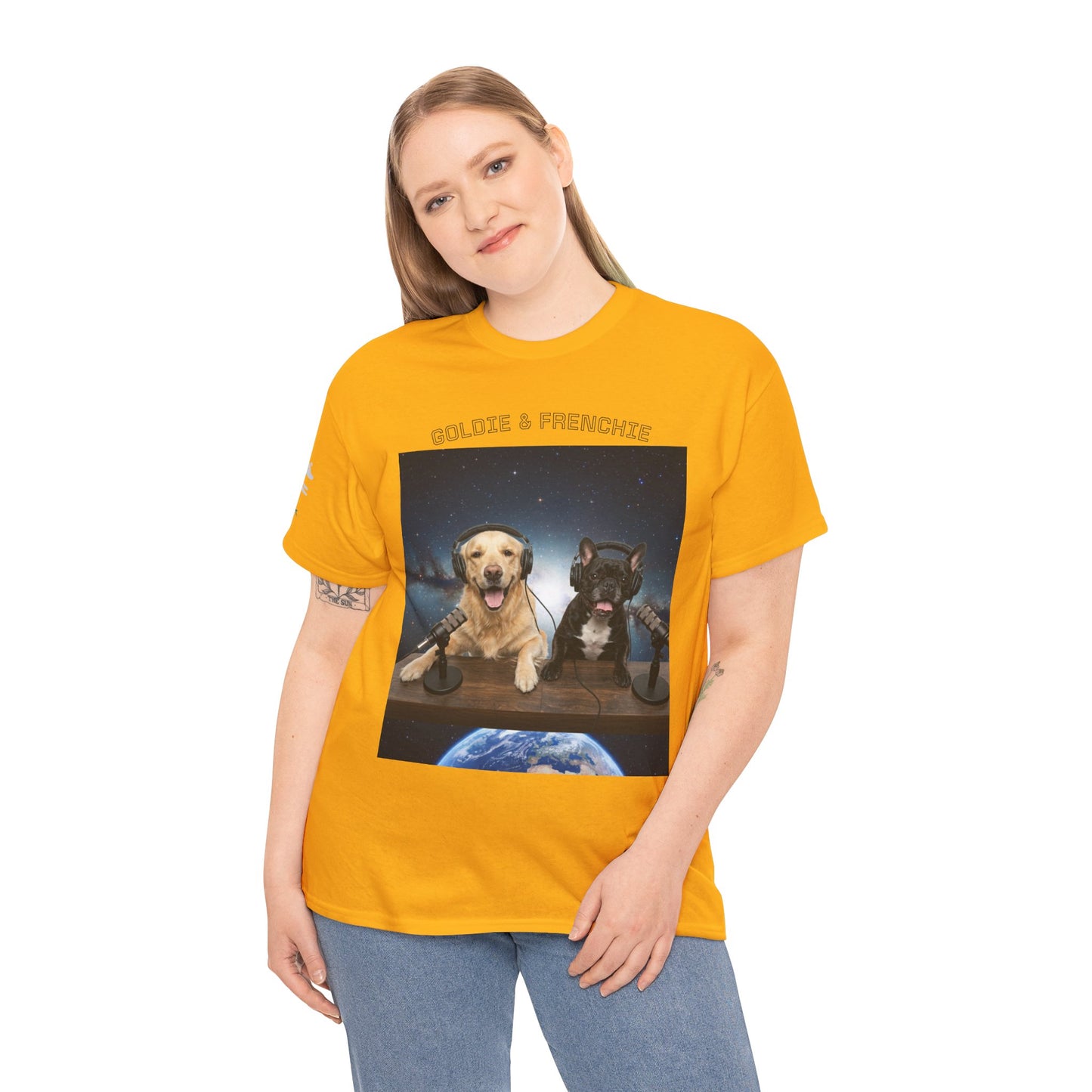 Goldie & Frenchie Broadcasting from Space T-Shirt