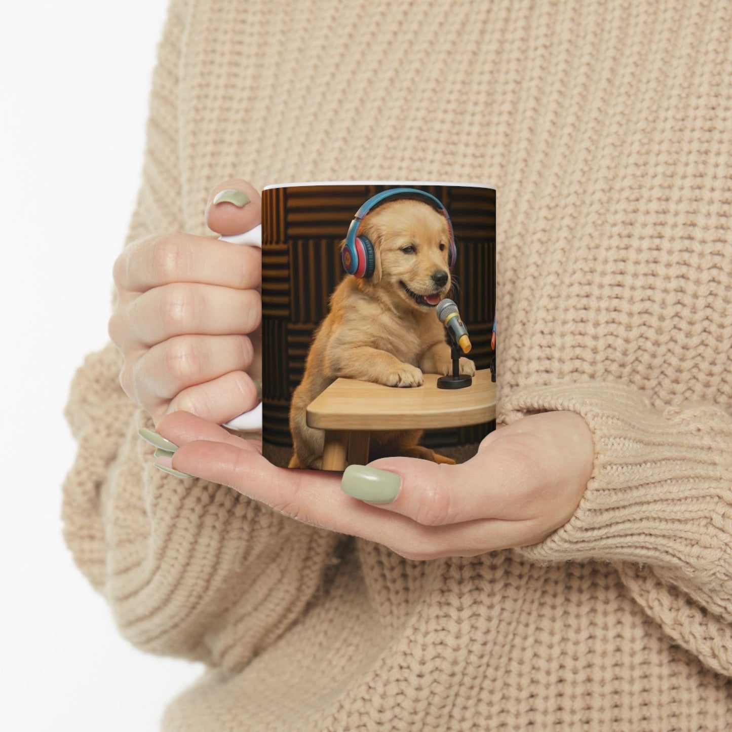 Baby Goldie & Frenchie Puppies 'In The Studio' — Mug for Dog Lovers (11oz/15oz)
