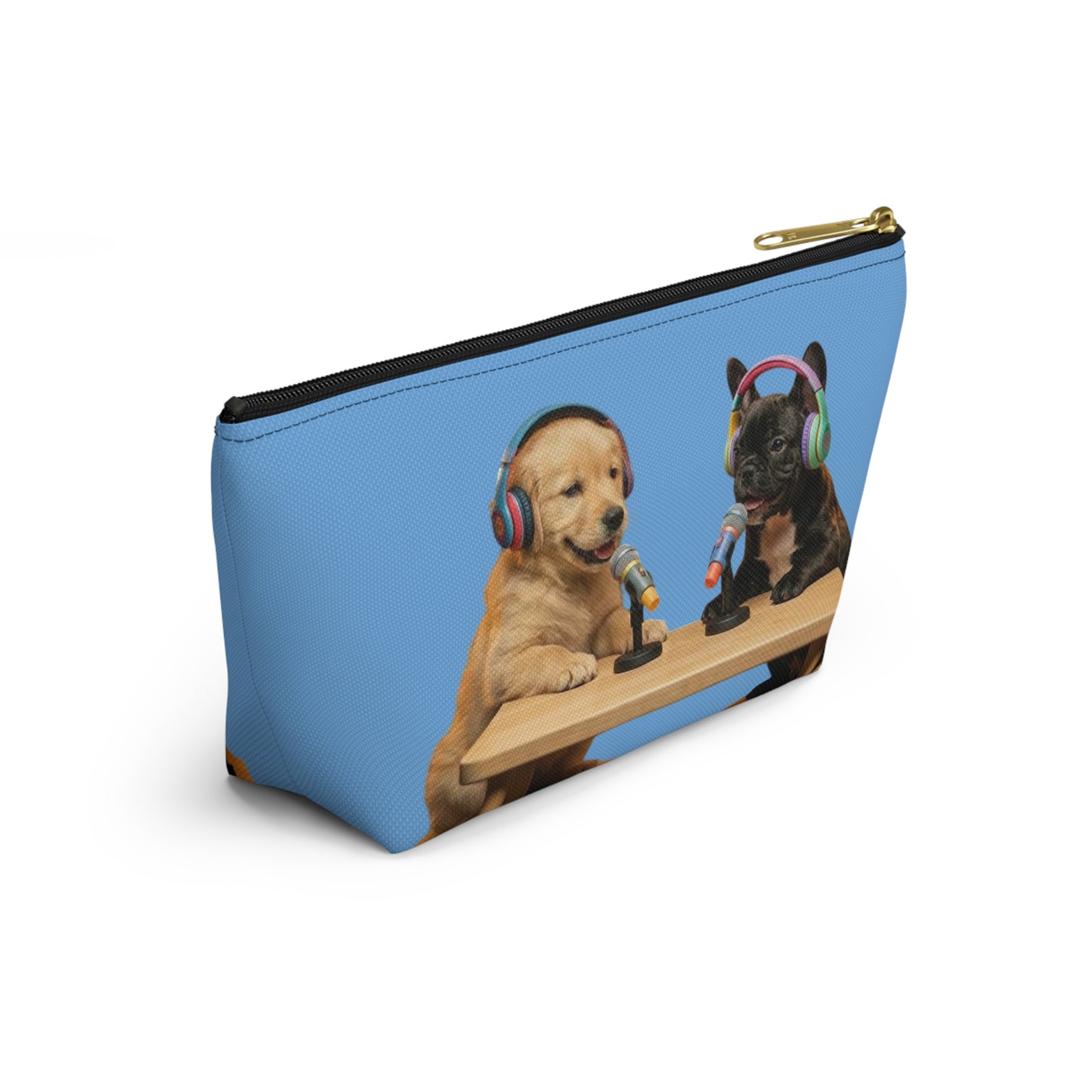 Goldie & Frenchie Playful Puppies and Serious Adults Accessory Pouch