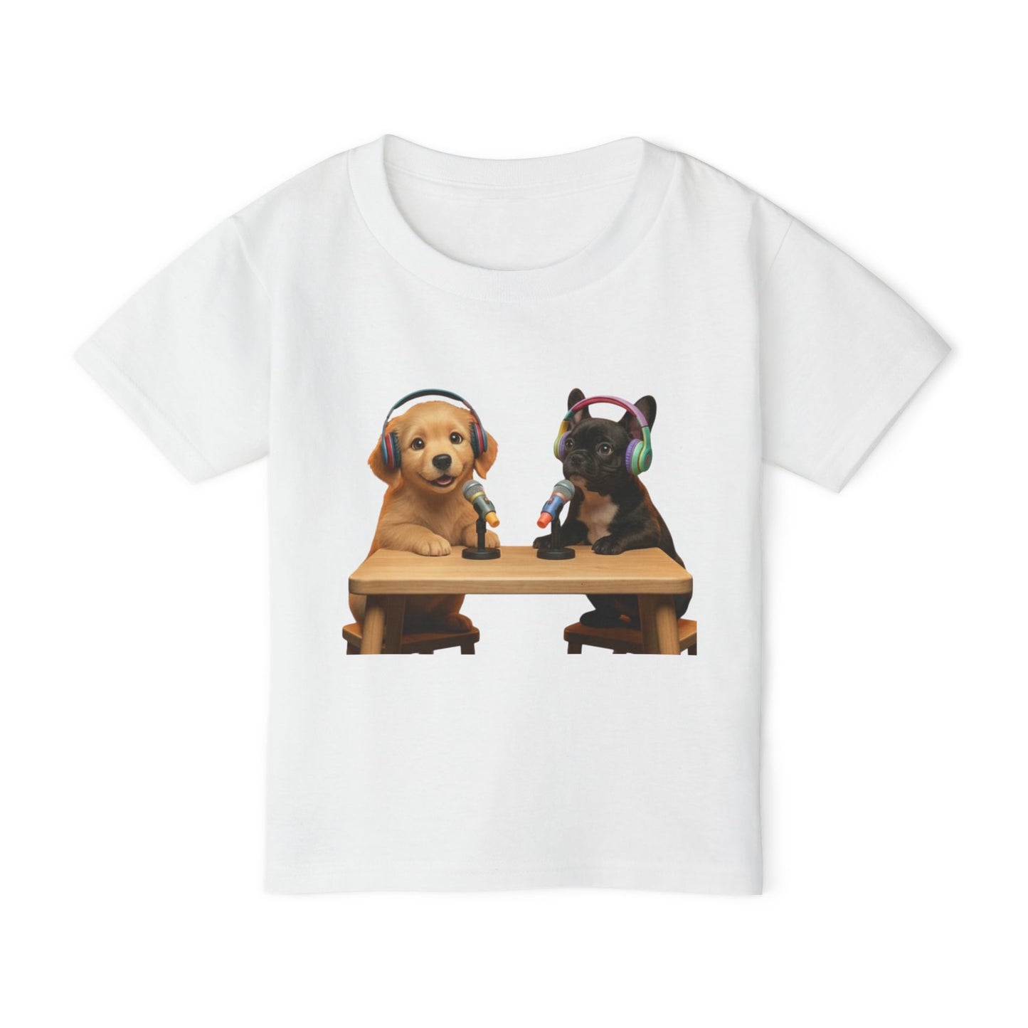 Goldie & Frenchie 'Animated Puppies' Toddler T‑Shirt Front & Back