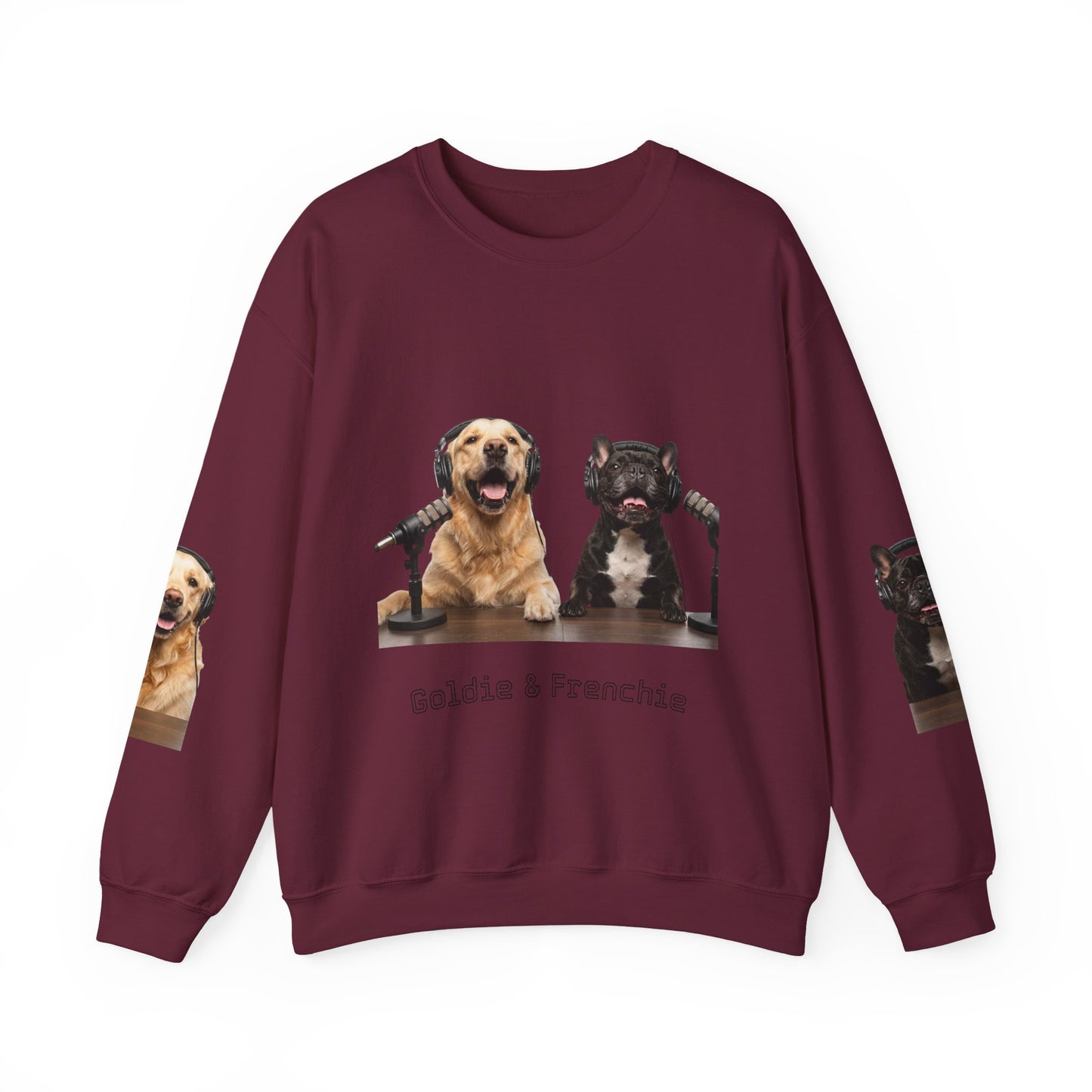 Goldie & Frenchie Smiling Crewneck with G&F sleeves