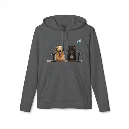 Goldie & Frenchie™ with DogPack® Logo Hoodie | Customized adidas sweatshirt