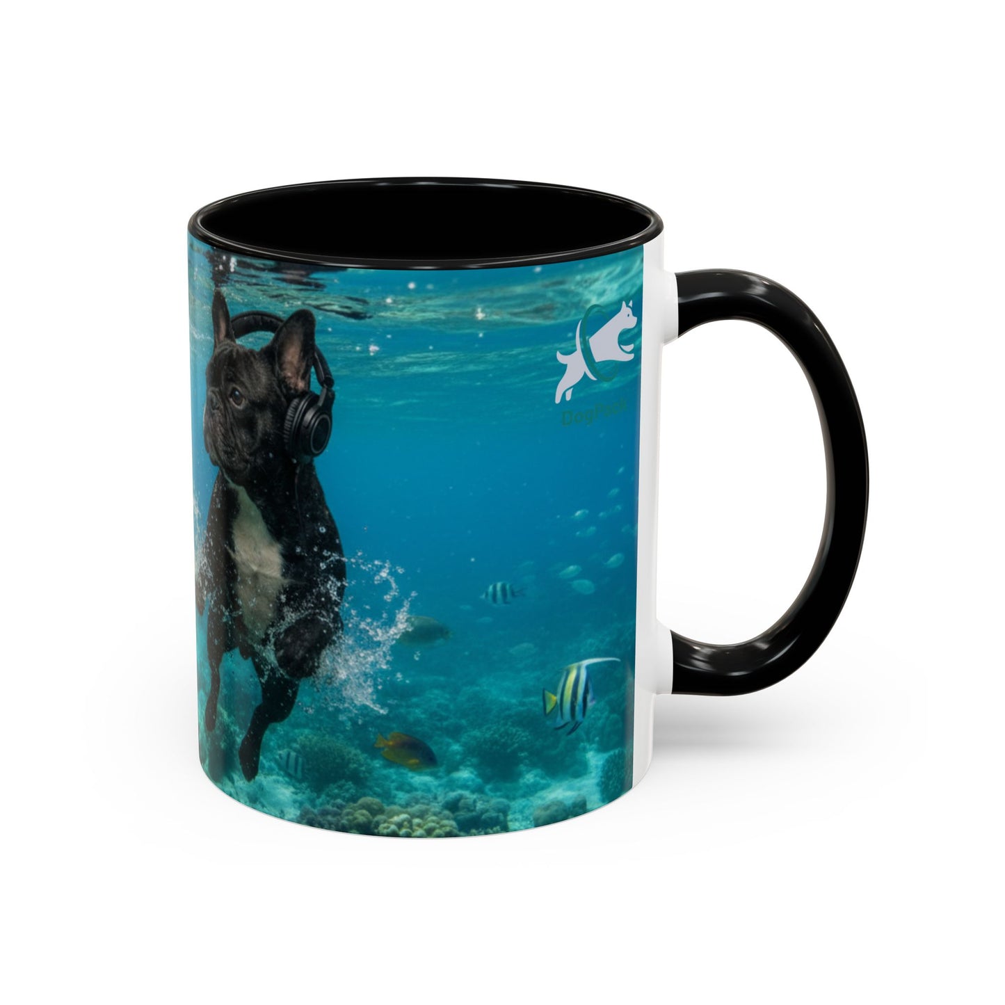 Goldie & Frenchie 'Let's go Deep' Accent Coffee Mug – Choose your Color Interior (11/15oz)