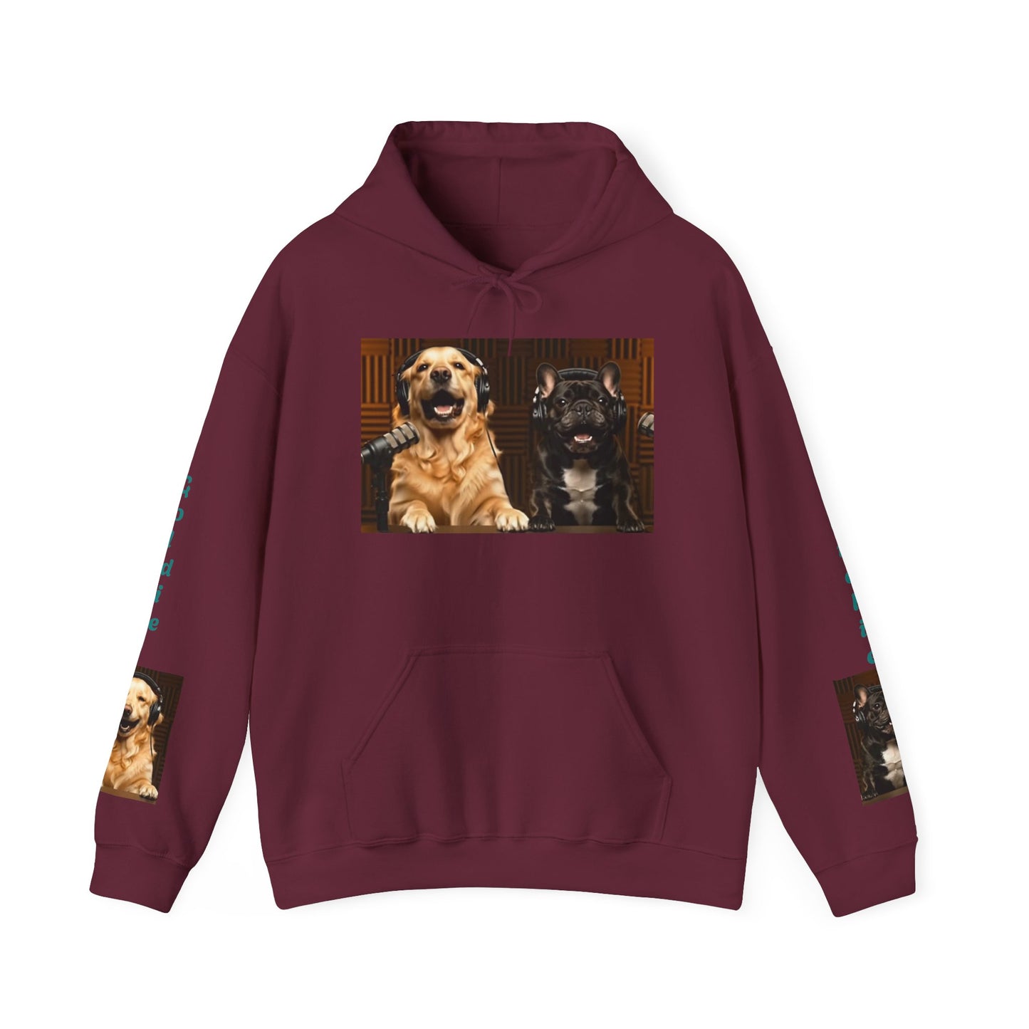 Goldie & Frenchie Hoodie — "Love G&F" Back and Front