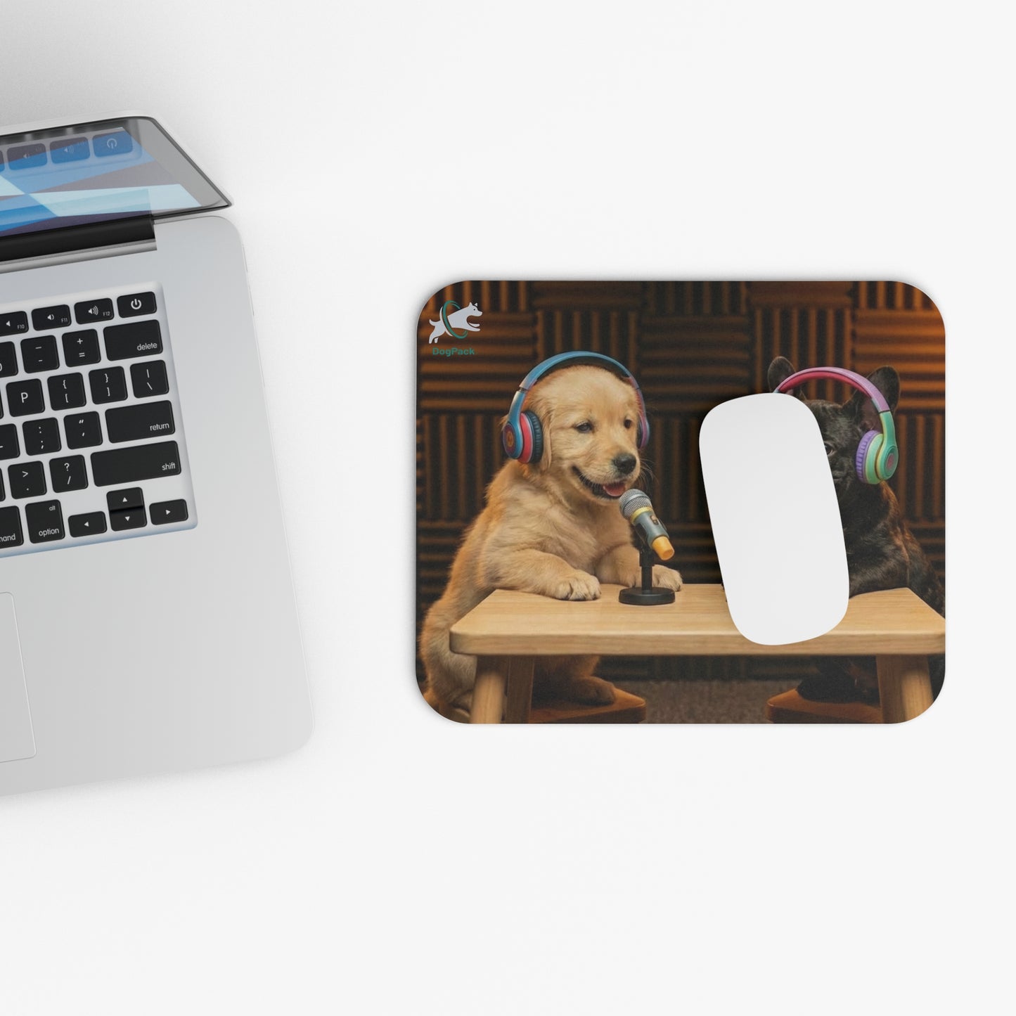 Baby Goldie & Frenchie Puppies In The Studio Mouse Pad