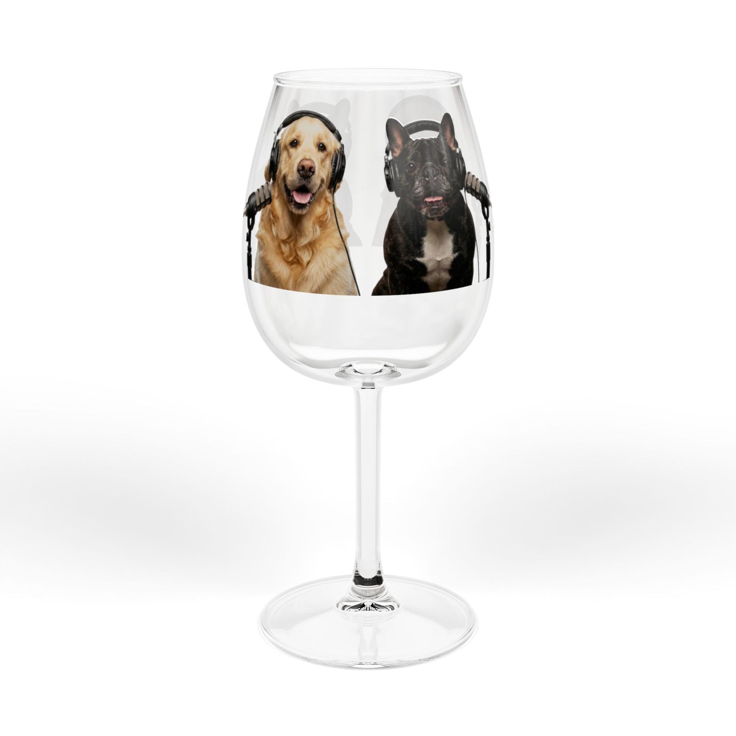 Goldie & Frenchie 'Seeing Double' 12oz (350ml) Wine Glass