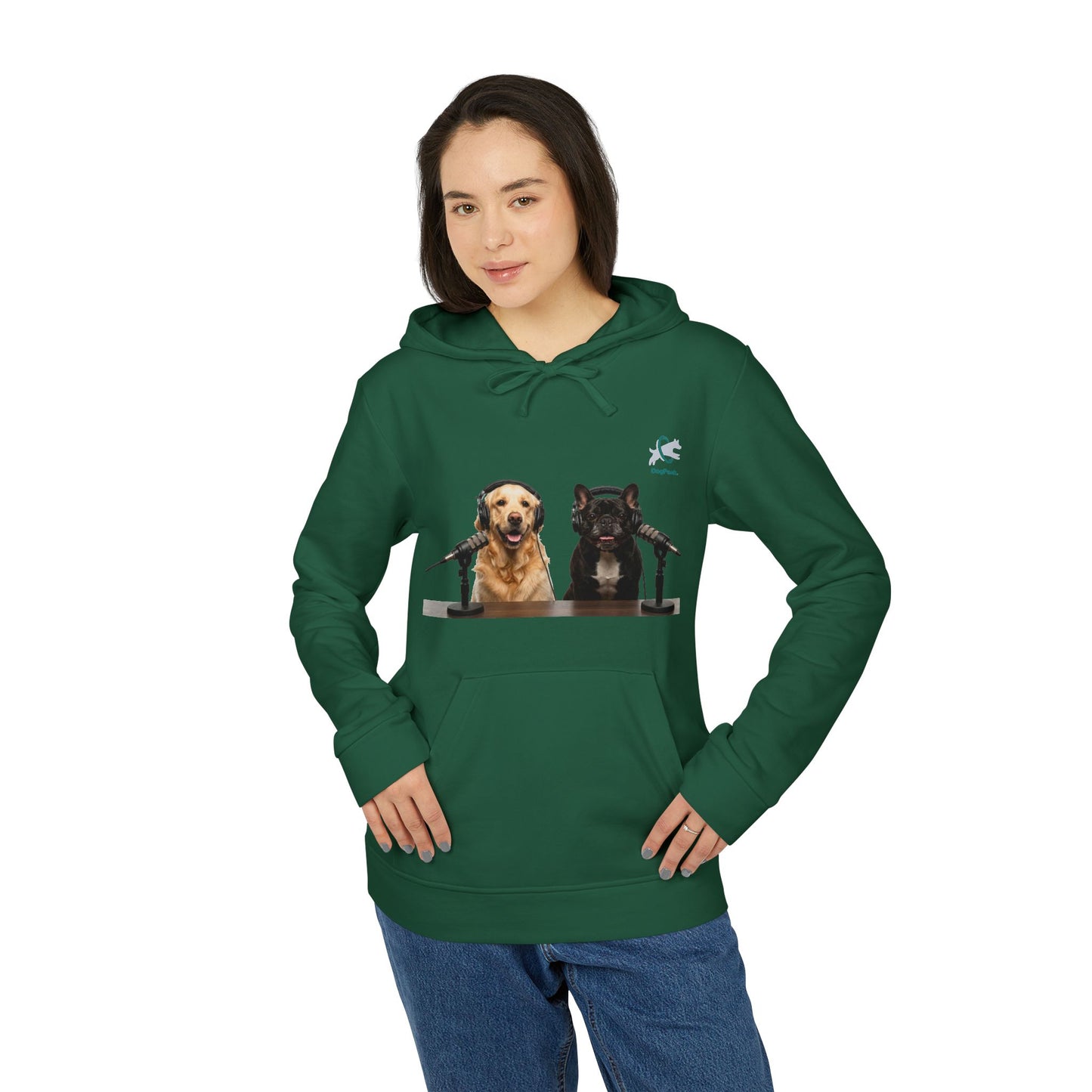 Goldie & Frenchie™ with DogPack® Logo Hoodie | Customized adidas sweatshirt