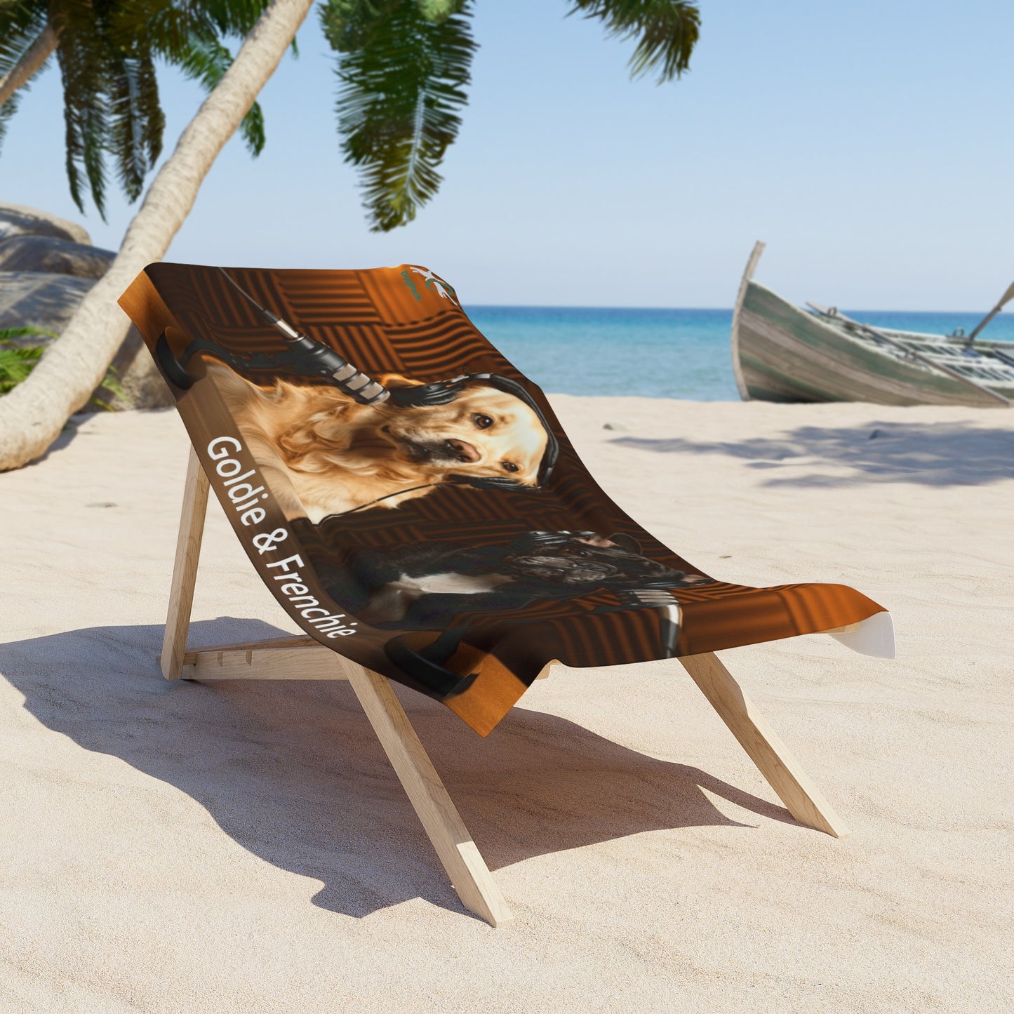 Goldie & Frenchie Beach Towel