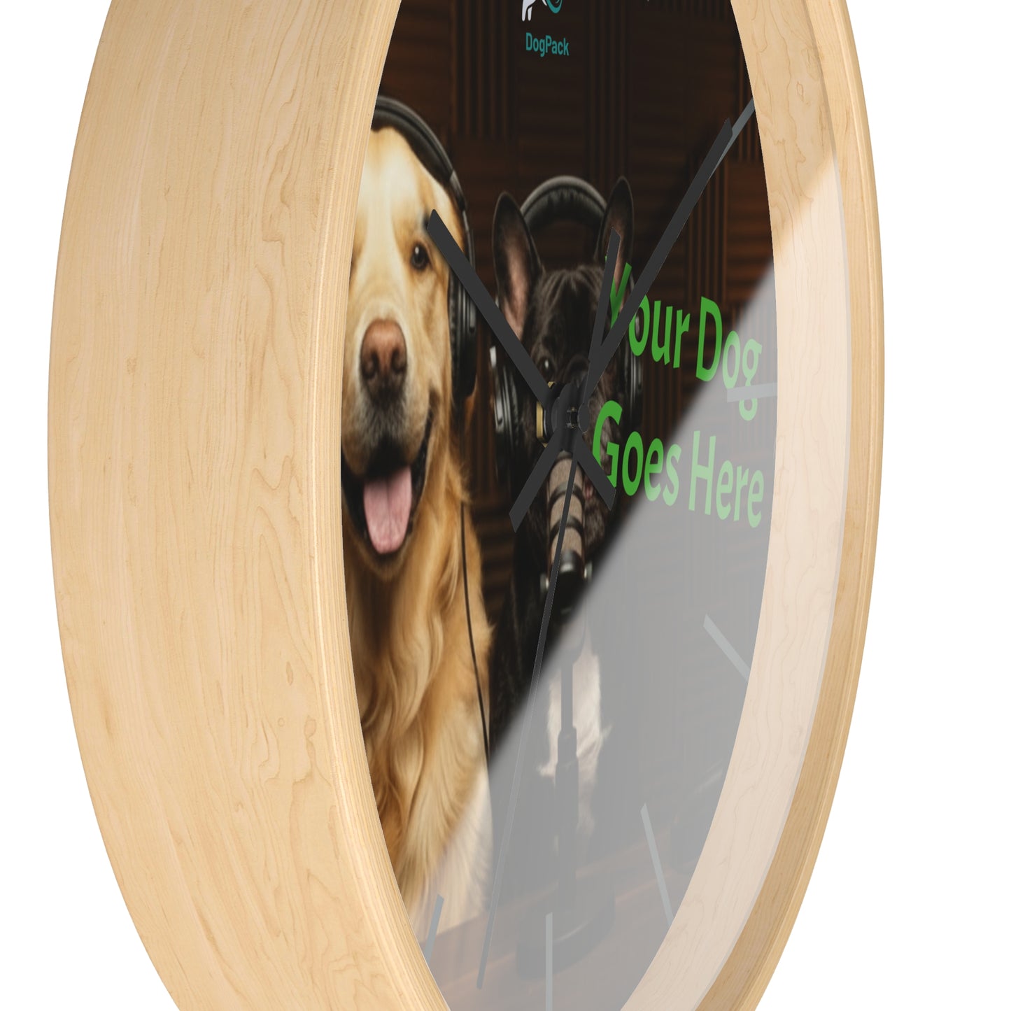 Goldie & Frenchie Custom Studio Wall Clock with your dog