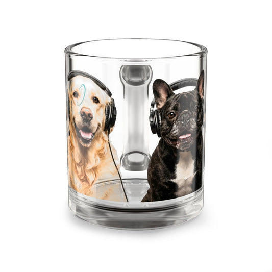 Goldie & Frenchie 10oz (295ml) Glass Mug with Handle